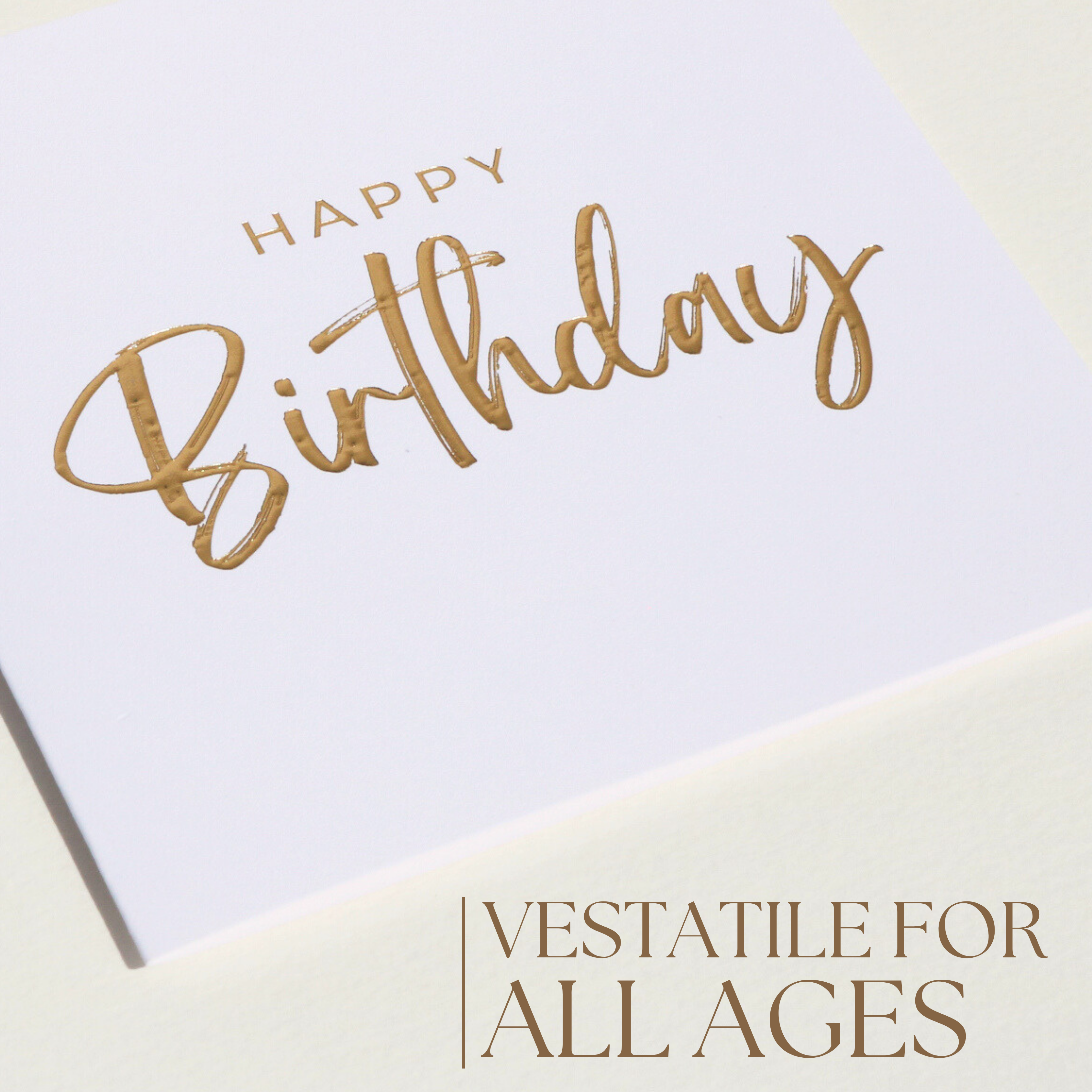 Nuoerp 12 Pack Happy Birthday Greeting Cards with Envelopes, Embossed Gold Foil Greeting Cards on Premium Cotton Paper, Premium 6x6 Birthday Cards for Birthday Celebrations (2 Pack) Nuoerp