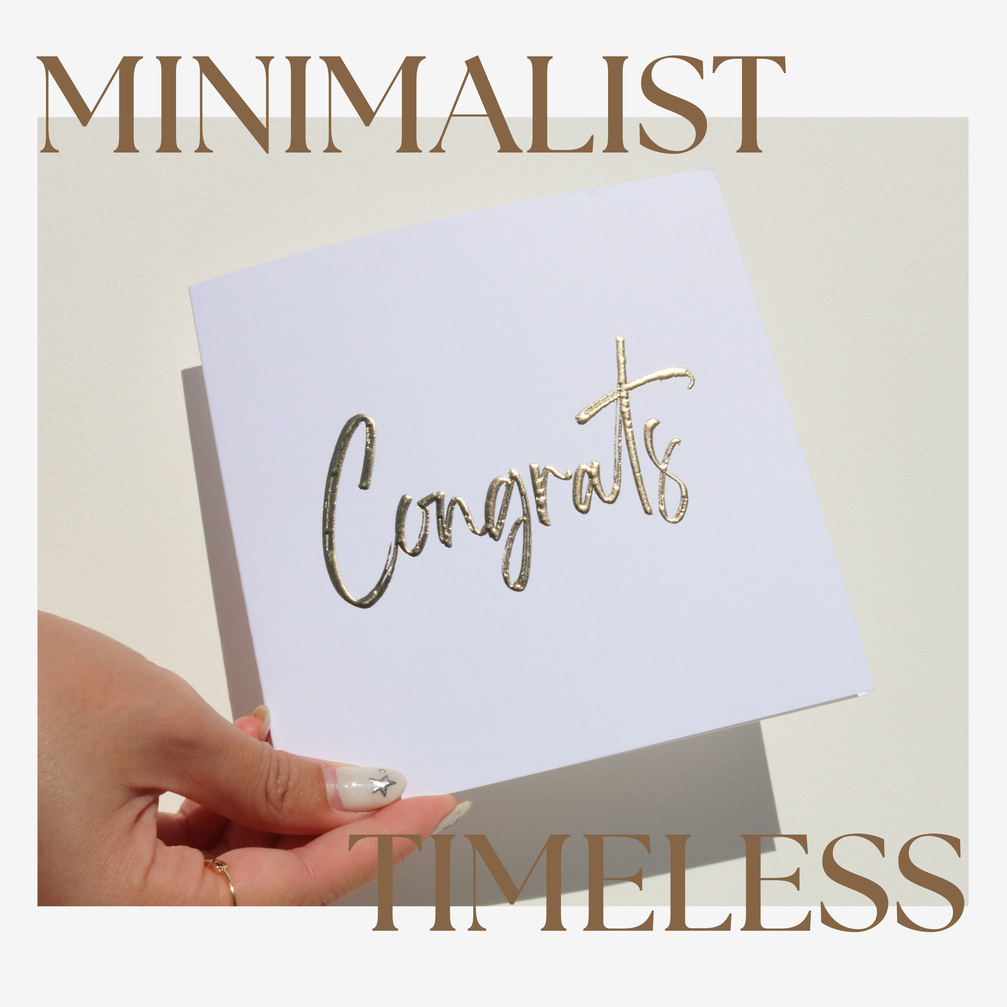 Nuoerp 3 Pack Congratulations Greeting Cards with Envelopes, Embossed Gold Foil Greeting Cards on Premium Cotton Paper, Premium 6x6 Thank You Cards for Graduation, Wedding, New Baby, Special Occasions (3 Pack) Nuoerp