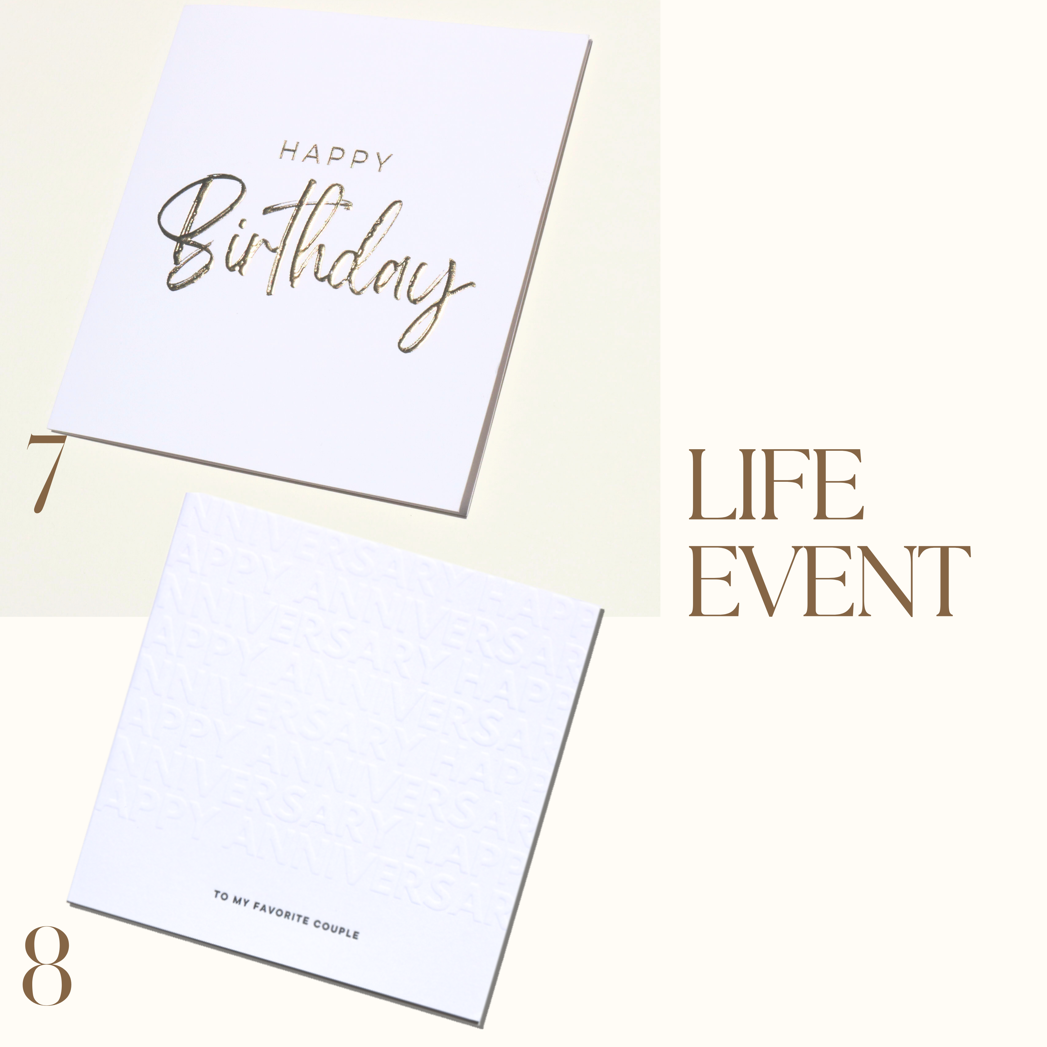 10 Pack All Occasion Greeting Cards 6x6 – Embossed Letterpress Gold Foil Card Sets with Envelopes All Occasion – Holiday Card – Thank You Card with Envelope by NUOERP – Birthday, New Year, Congrats Nuoerp Printing