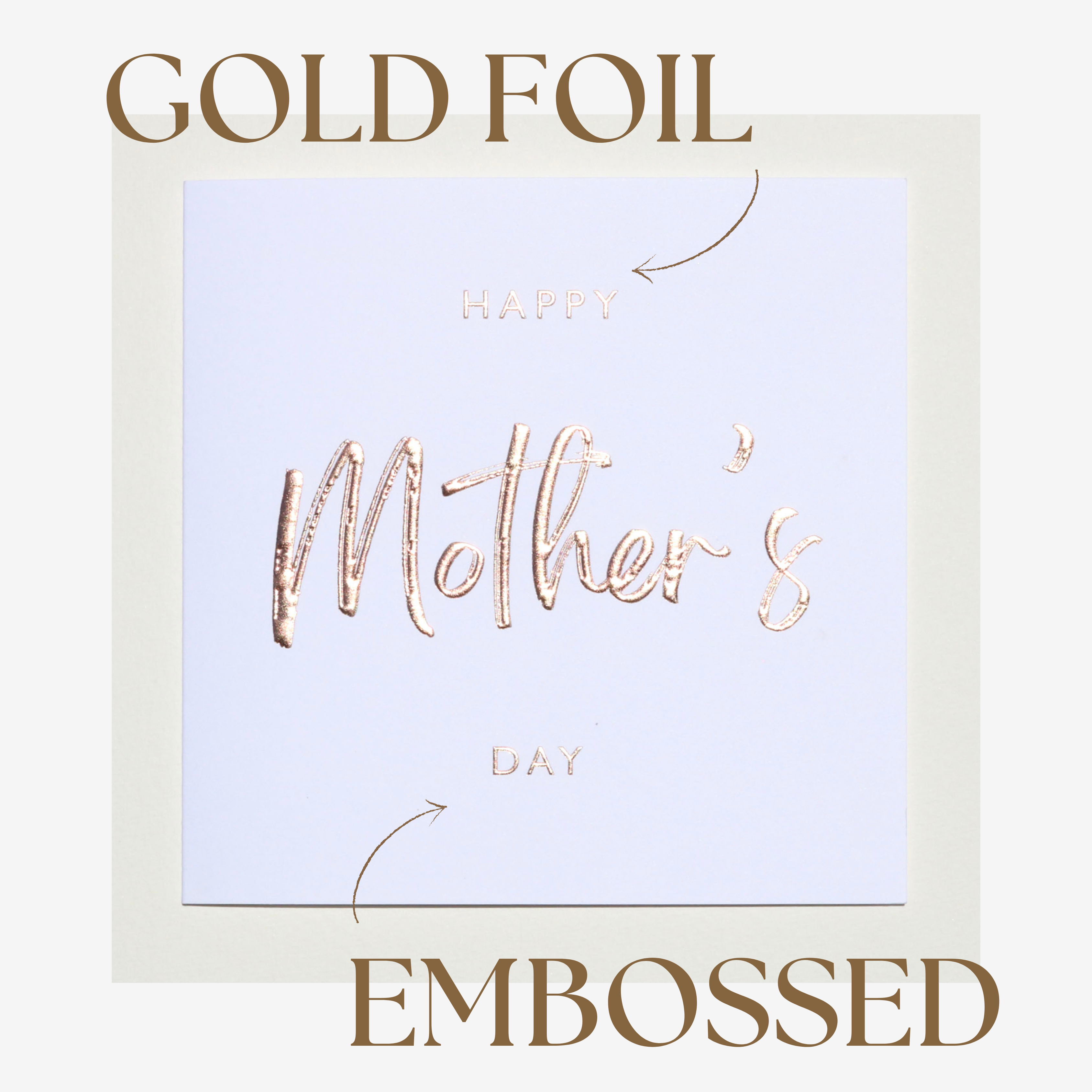 Nuoerp 3 Pack Mother’s Day Greeting Cards with Envelopes, Embossed Gold Foil Greeting Cards on Premium Cotton Paper, Premium 6x6 Thank You Cards for Mother, Wife, Partner (3 Pack) Nuoerp