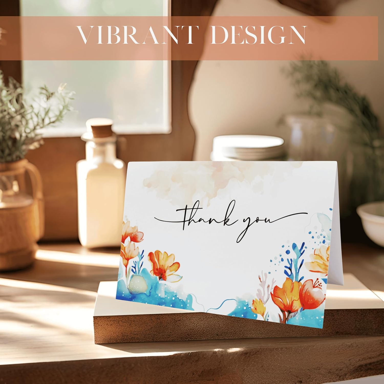 Nuoerp 25 Pack Thank You Cards with Envelopes, Premium Cotton Paper Nuoerp