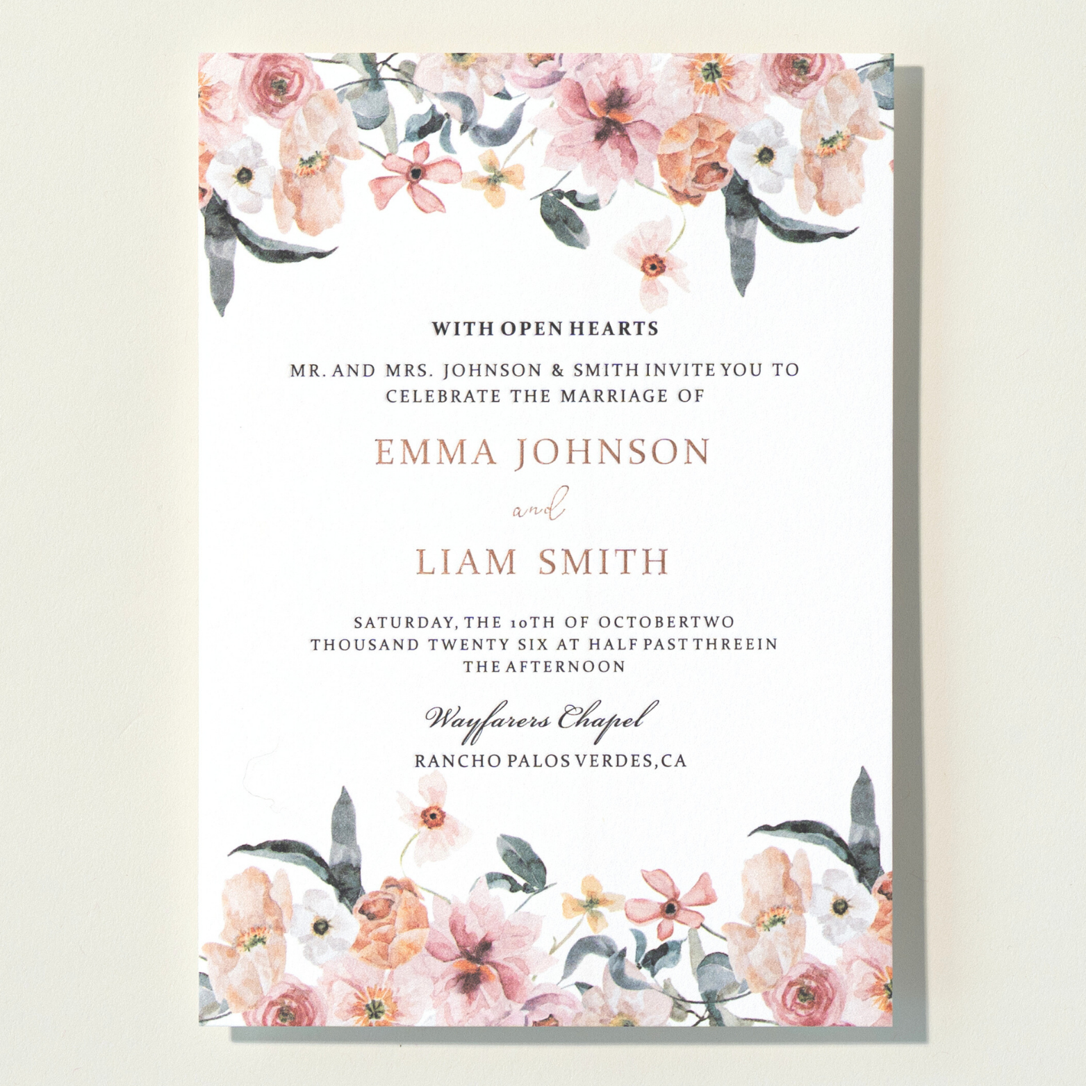 Nuoerp Pink Reception Card Nuoerp Printing