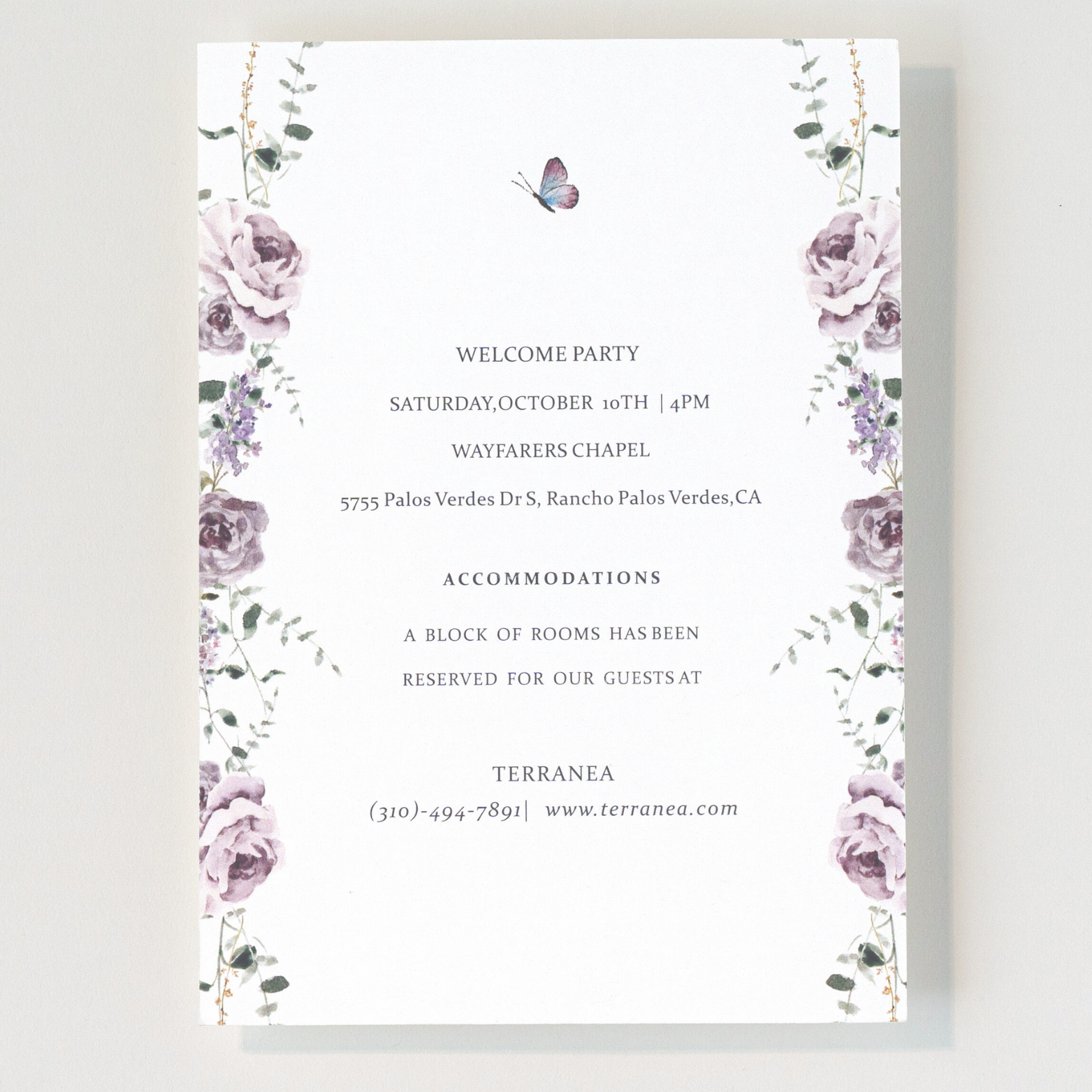 Nuoerp Purple Reception Card Nuoerp
