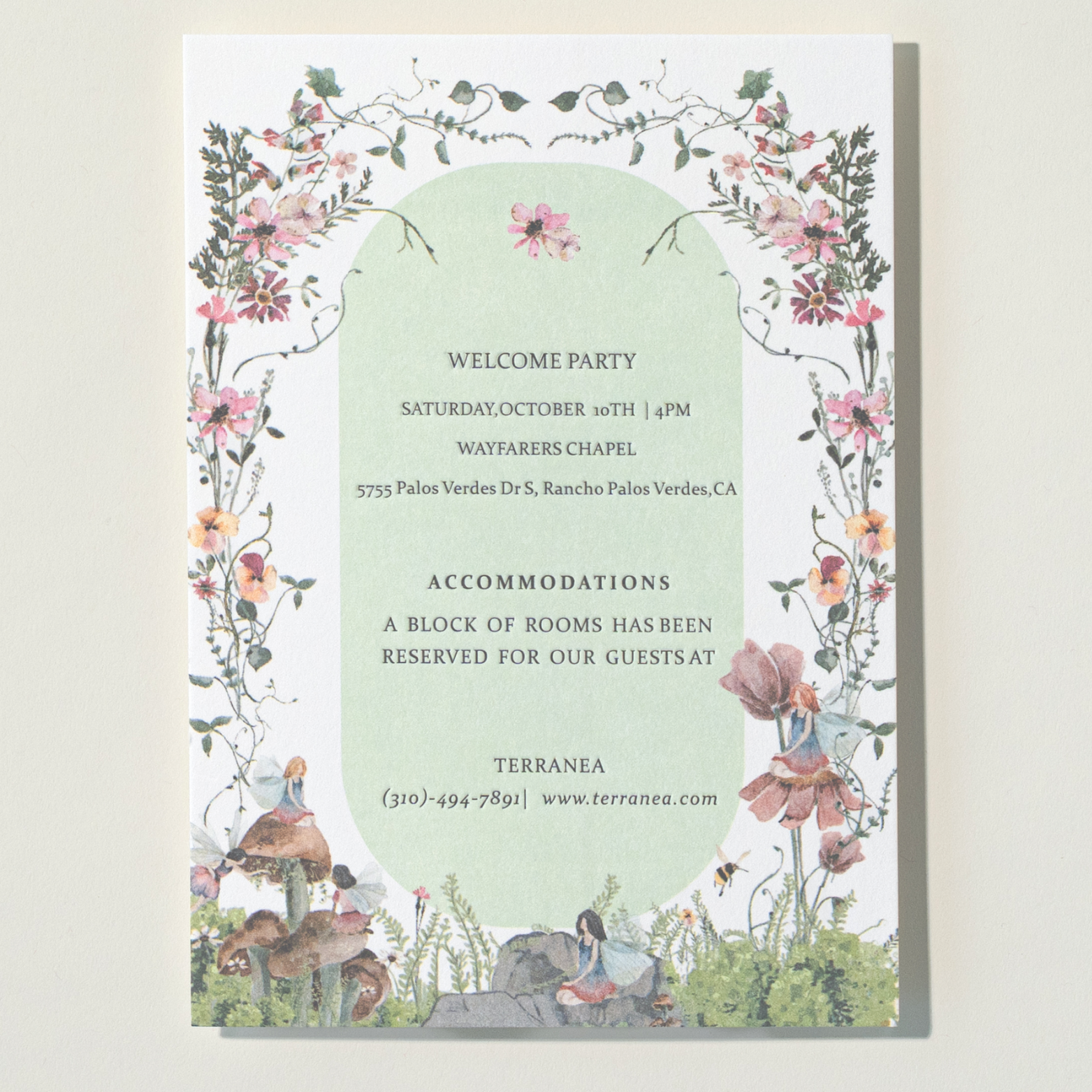 Nuoerp Green Reception Card Nuoerp Printing