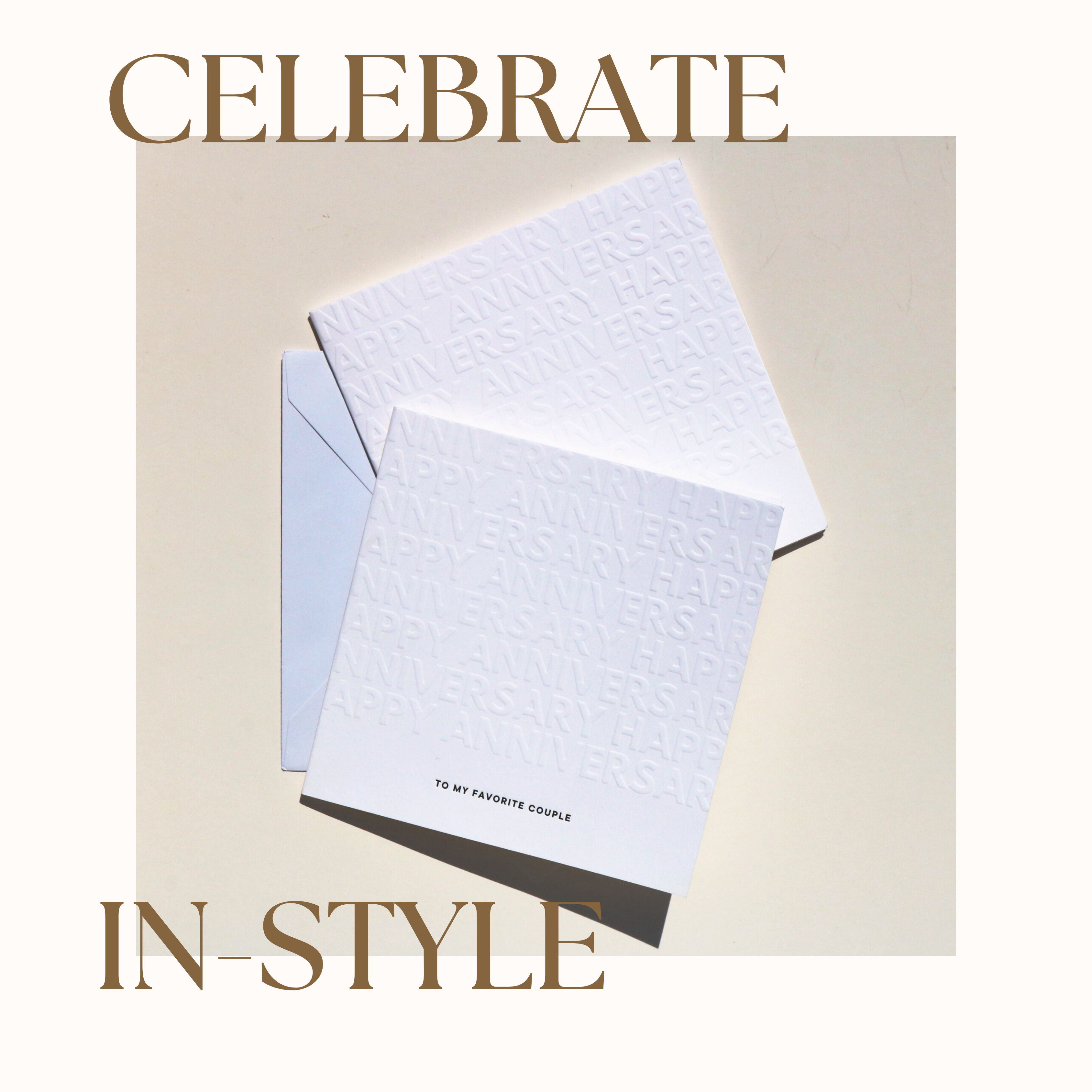 Nuoerp 2 Pack Anniversary Greeting Cards with Envelopes, Blind Embossed Greeting Cards on Premium Cotton Paper, Premium 6x6 Thank You Cards for Parents, Couples, Wedding Celebration (2 Pack) Nuoerp Printing