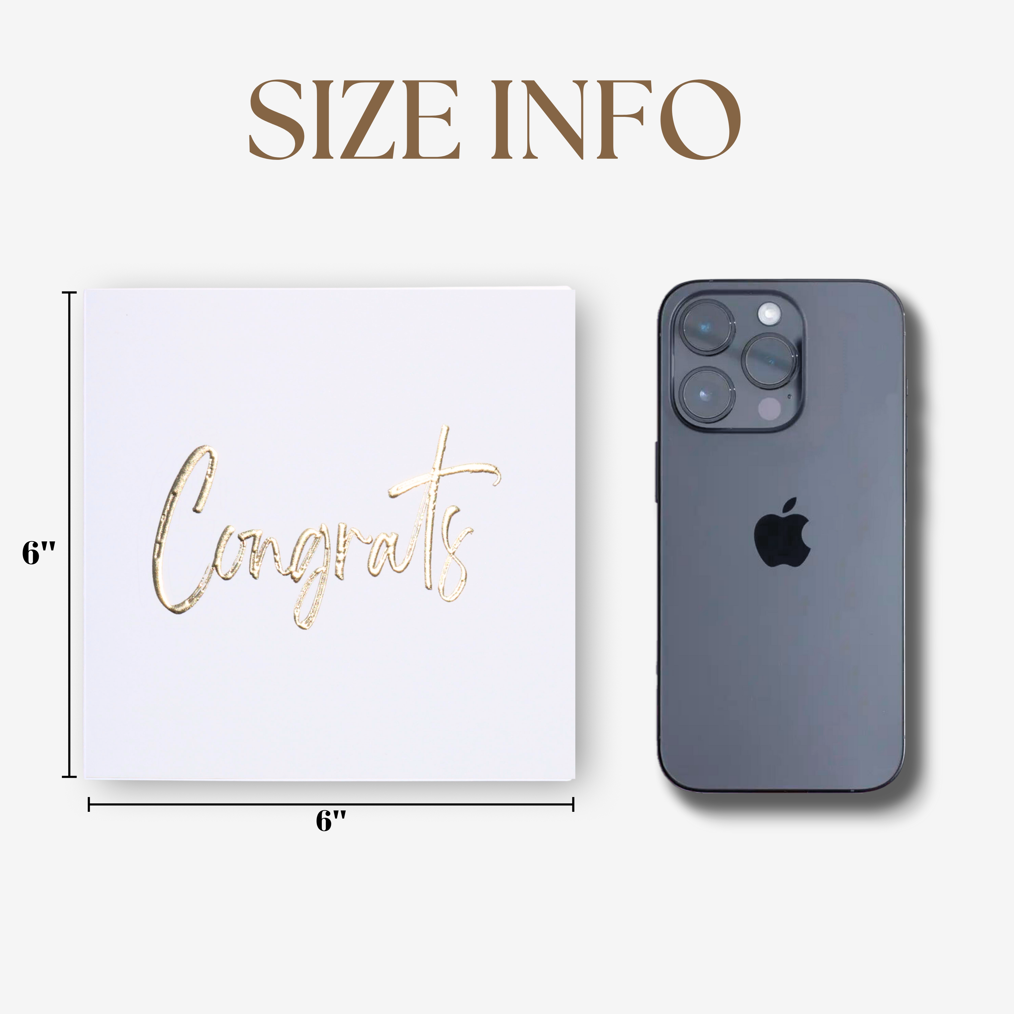 Nuoerp 3 Pack Congratulations Greeting Cards with Envelopes, Embossed Gold Foil Greeting Cards on Premium Cotton Paper, Premium 6x6 Thank You Cards for Graduation, Wedding, New Baby, Special Occasions (3 Pack) Nuoerp