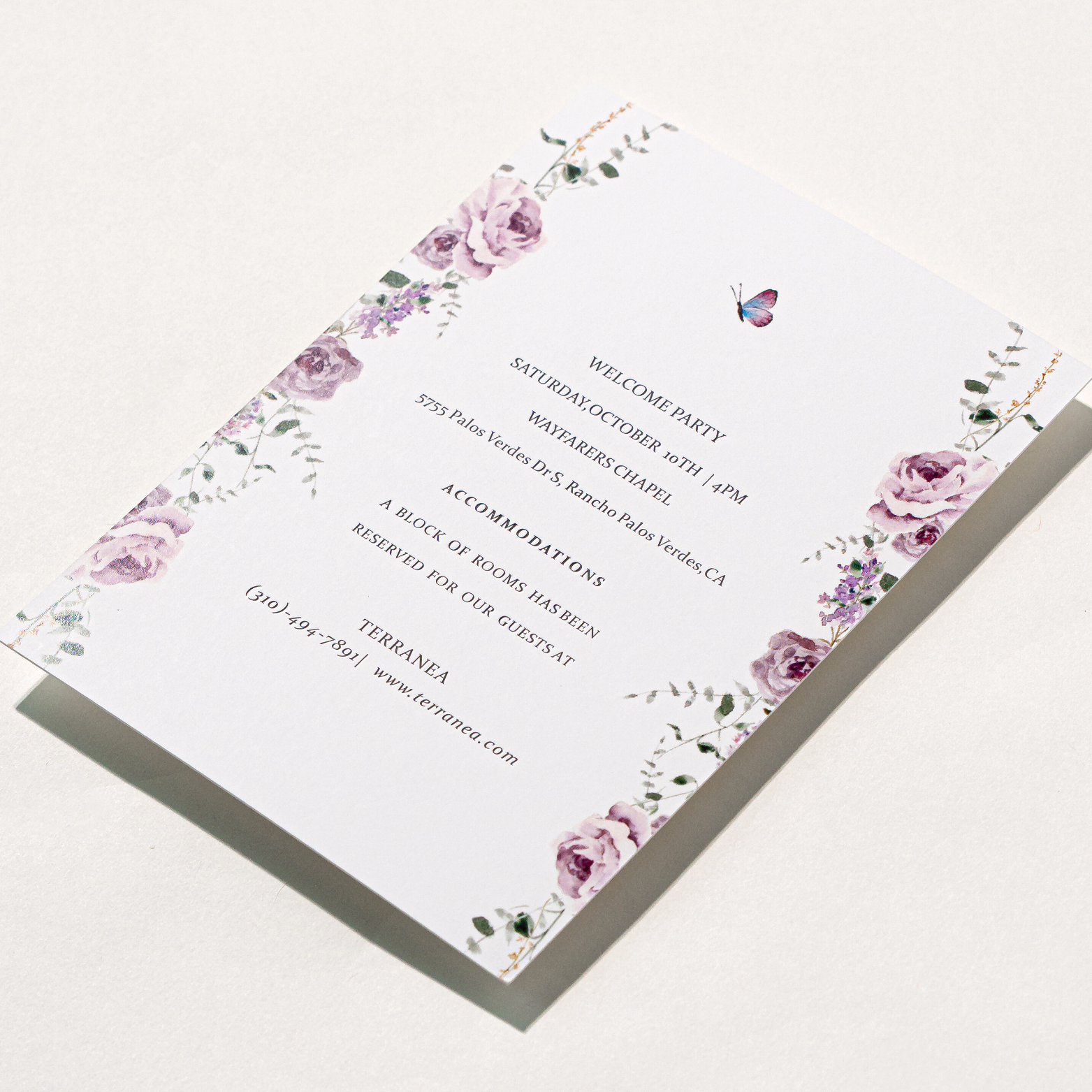 Nuoerp Purple Reception Card Nuoerp