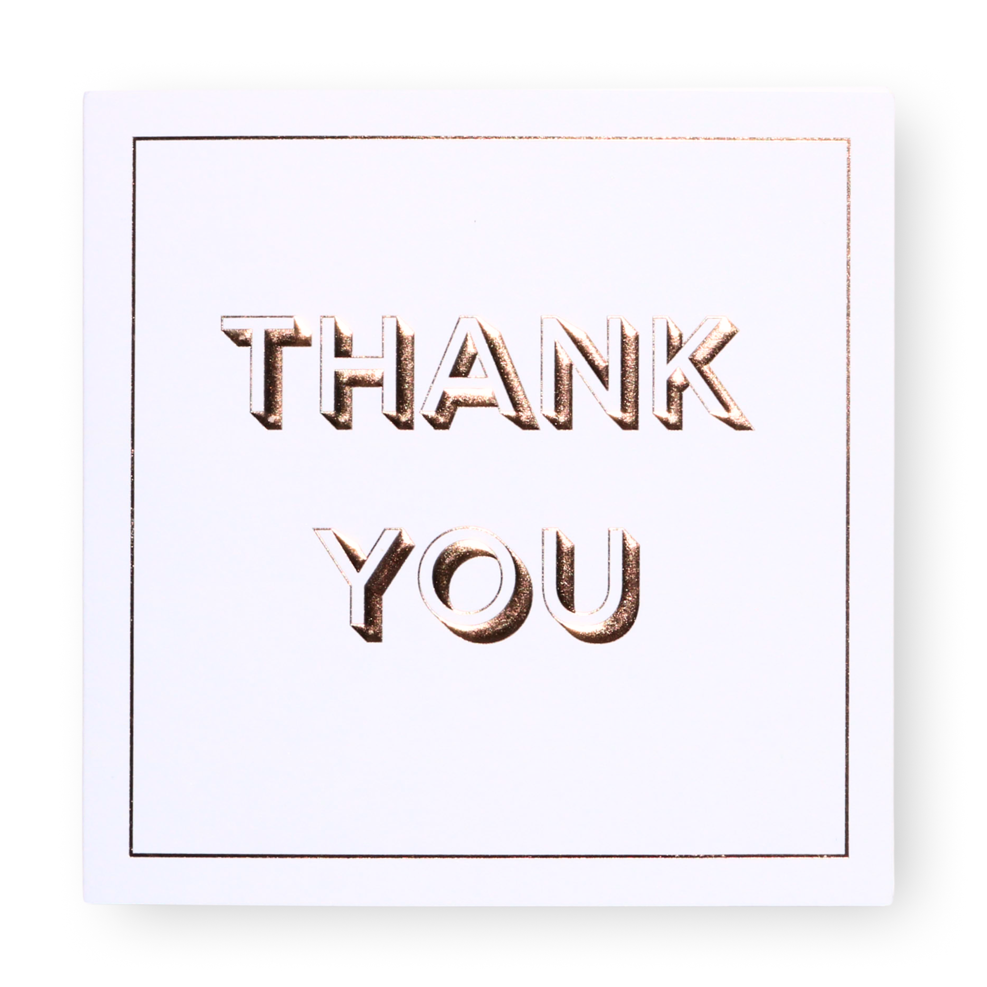 Nuoerp 3 Pack Thank You Cards with Envelopes, Letterpress Rose Gold Foil on Premium Cotton Paper, Premium 6x6 Cards for All Occasions, Wedding, Bridal Shower, Gratitude for Special Occasions, Blank Inside for Personal Message (3 Pack) Nuoerp