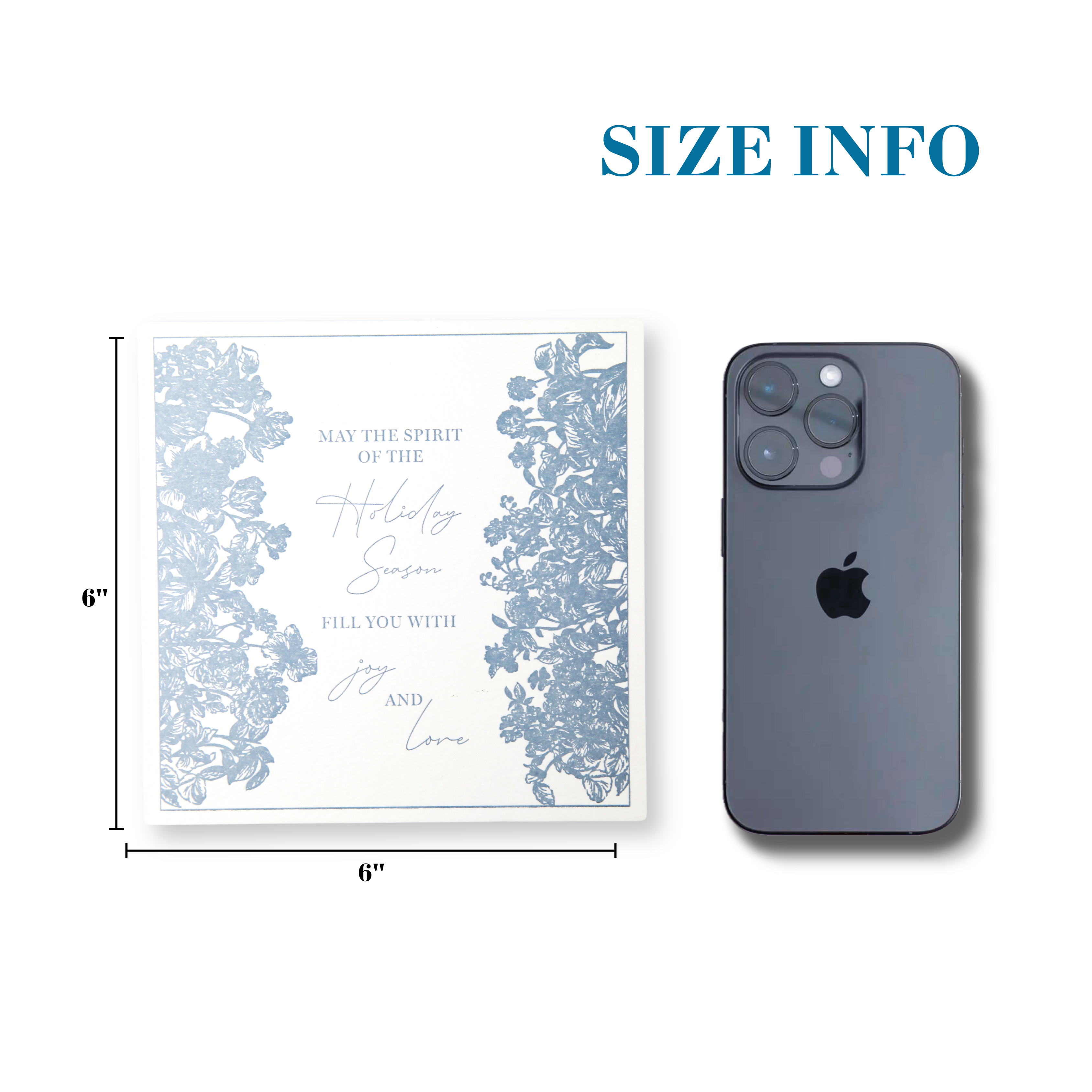 Nuoerp 2 Pack 100% Cotton Paper New Year Greeting Cards with Envelopes, Letterpress Greeting Cards on Premium 100% Cotton Paper, Premium 6x6 Holiday Cards for Holiday and New Year Celebrations, Blank Inside for Personal Message (2 Design, 2 Pack) Nuoerp