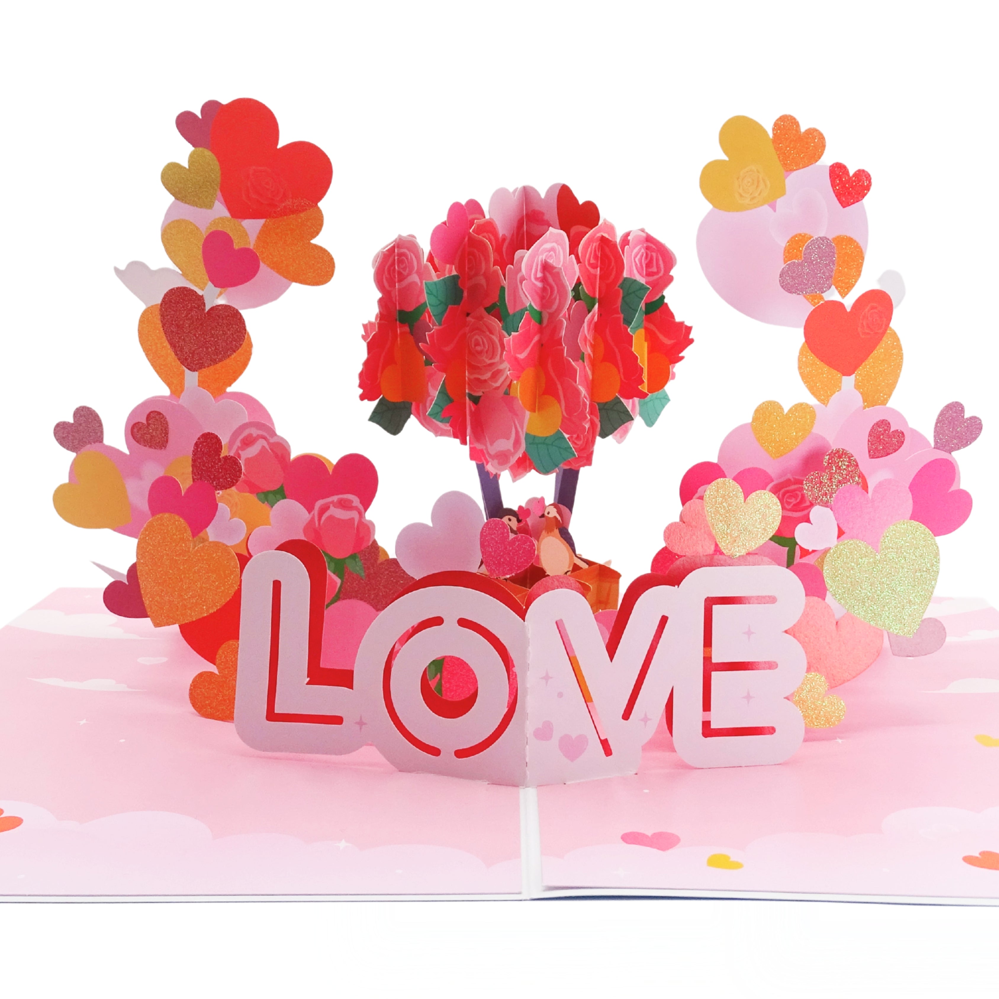 3D Love Pop-Up Card – Intricate Laser-cut Nuoerp