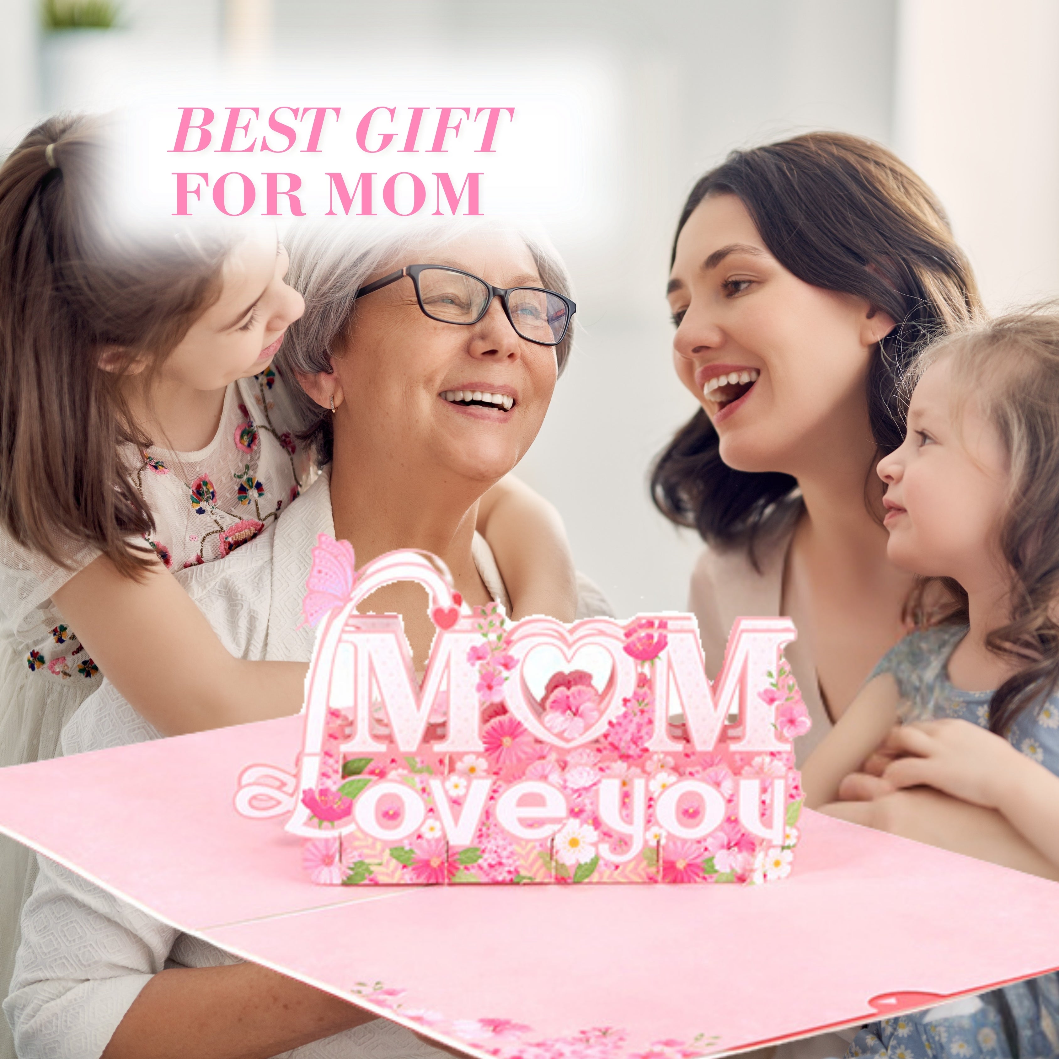3D Pop-Up Card Mother’s Day Card – Intricate Laser-cut Nuoerp