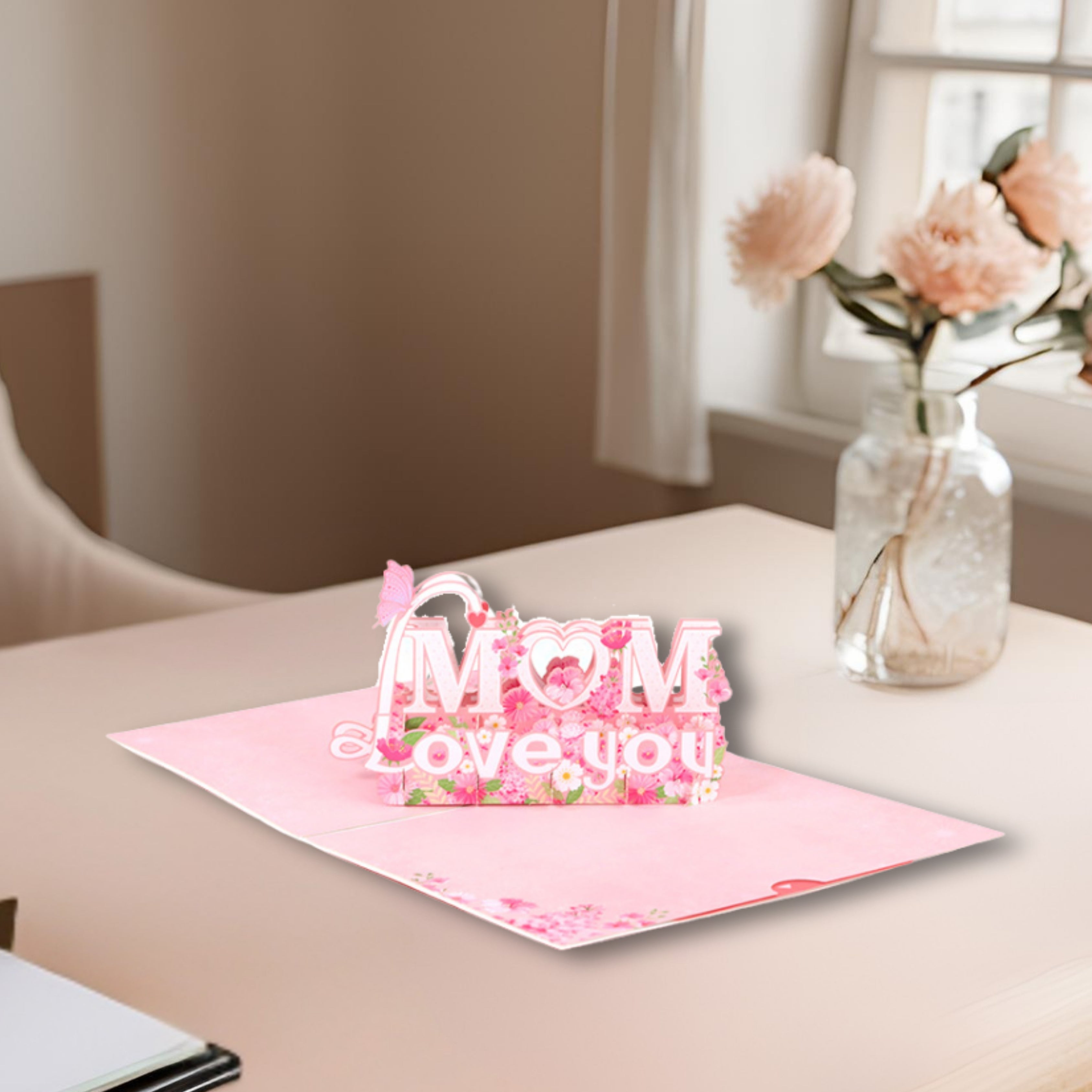 3D Pop-Up Card Mother’s Day Card – Intricate Laser-cut Nuoerp
