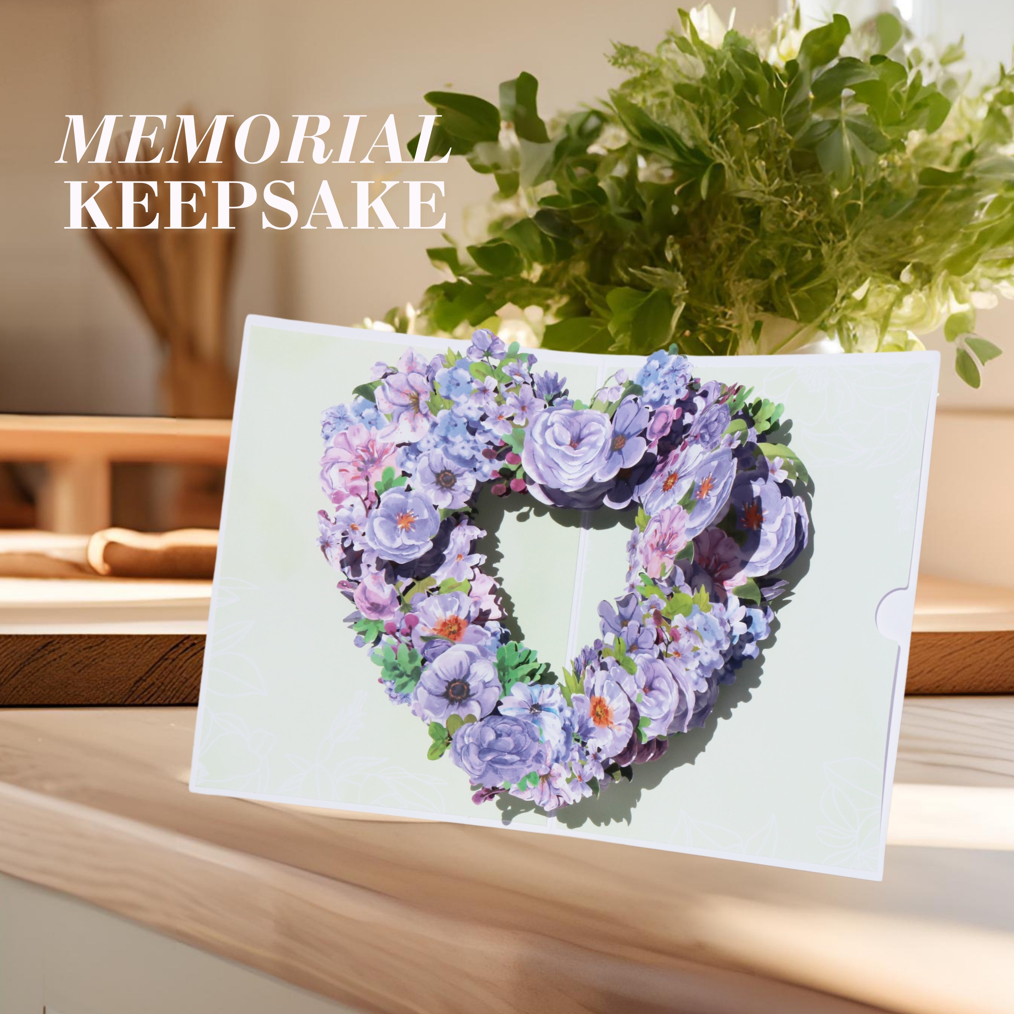 3D Heart-Shaped Flower Pop-Up Card – Intricate Laser-cut Nuoerp