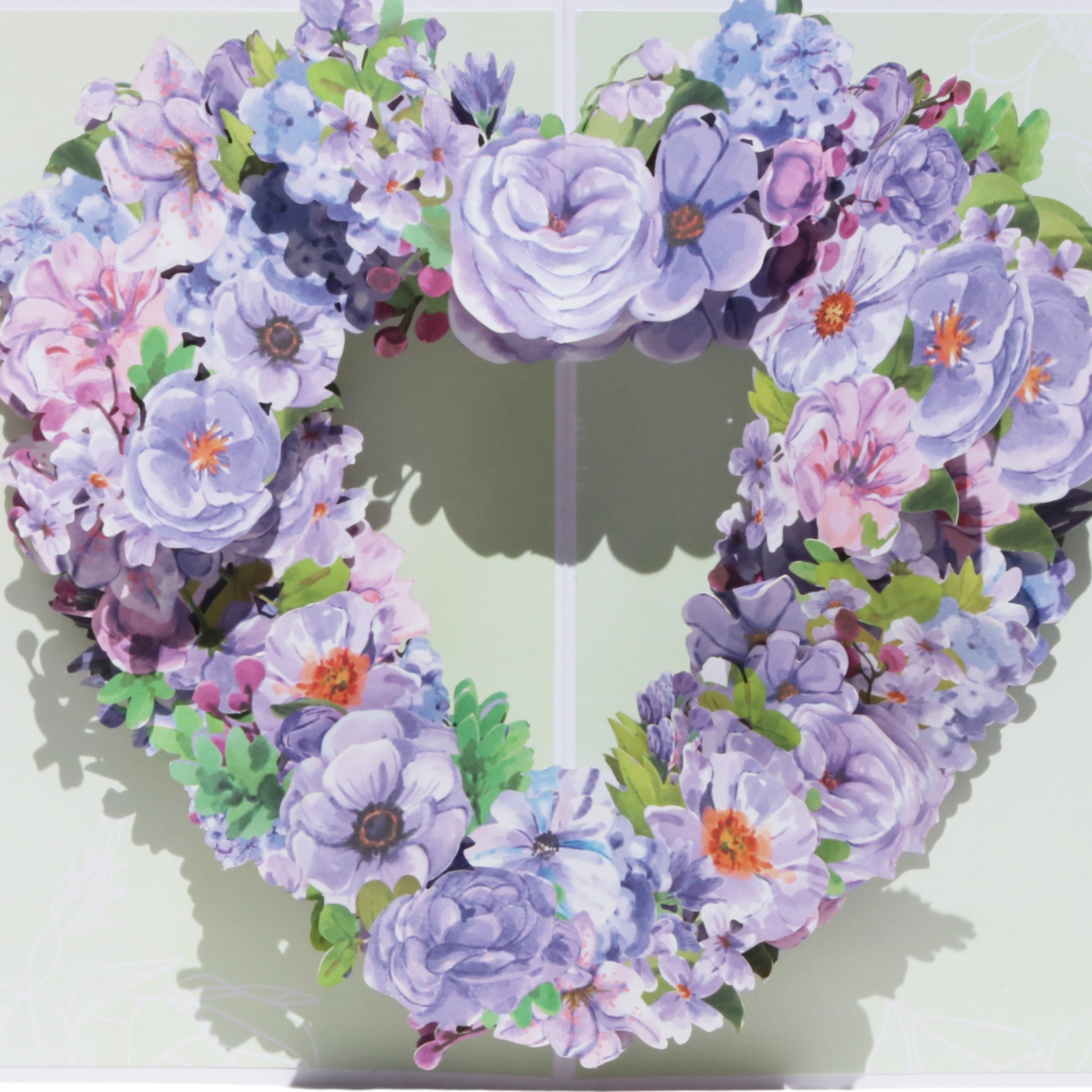 3D Heart-Shaped Flower Pop-Up Card – Intricate Laser-cut Nuoerp