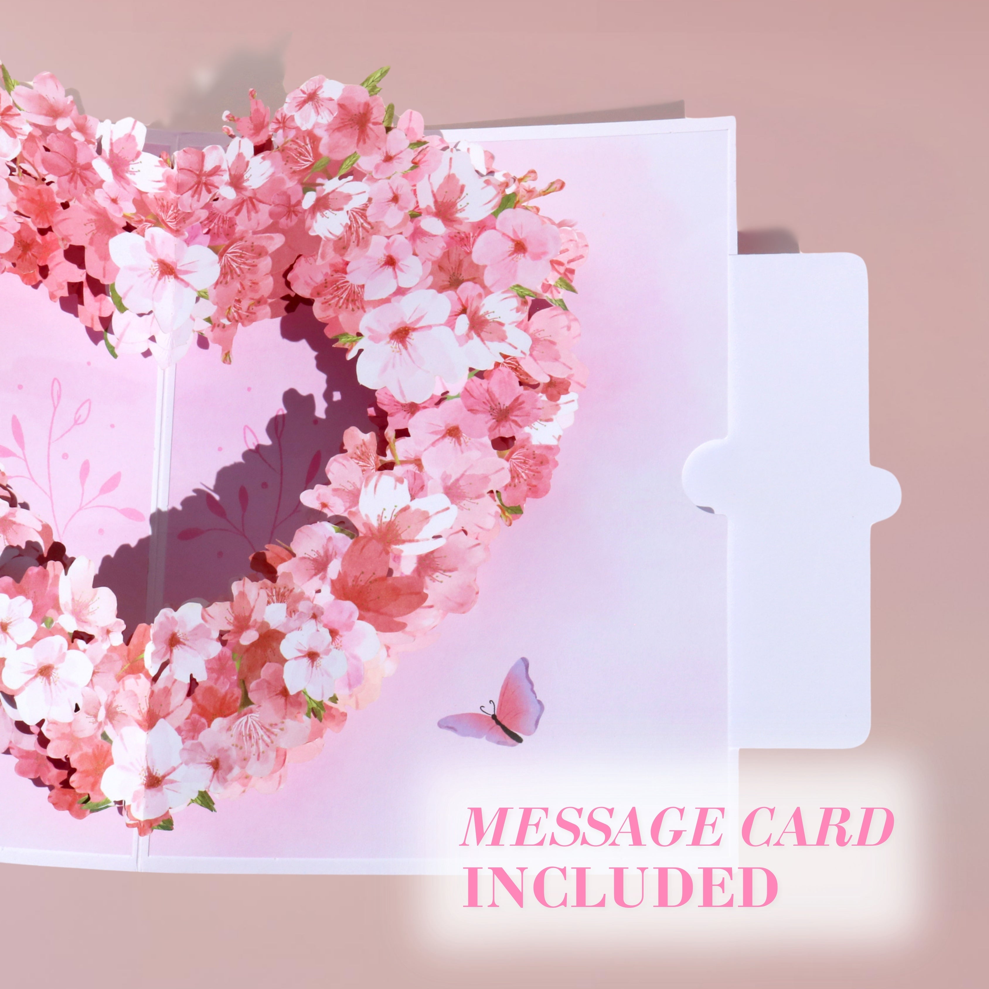 3D Heart-Shaped Flower Pop-Up Card – Intricate Laser-cut Florals Details Nuoerp