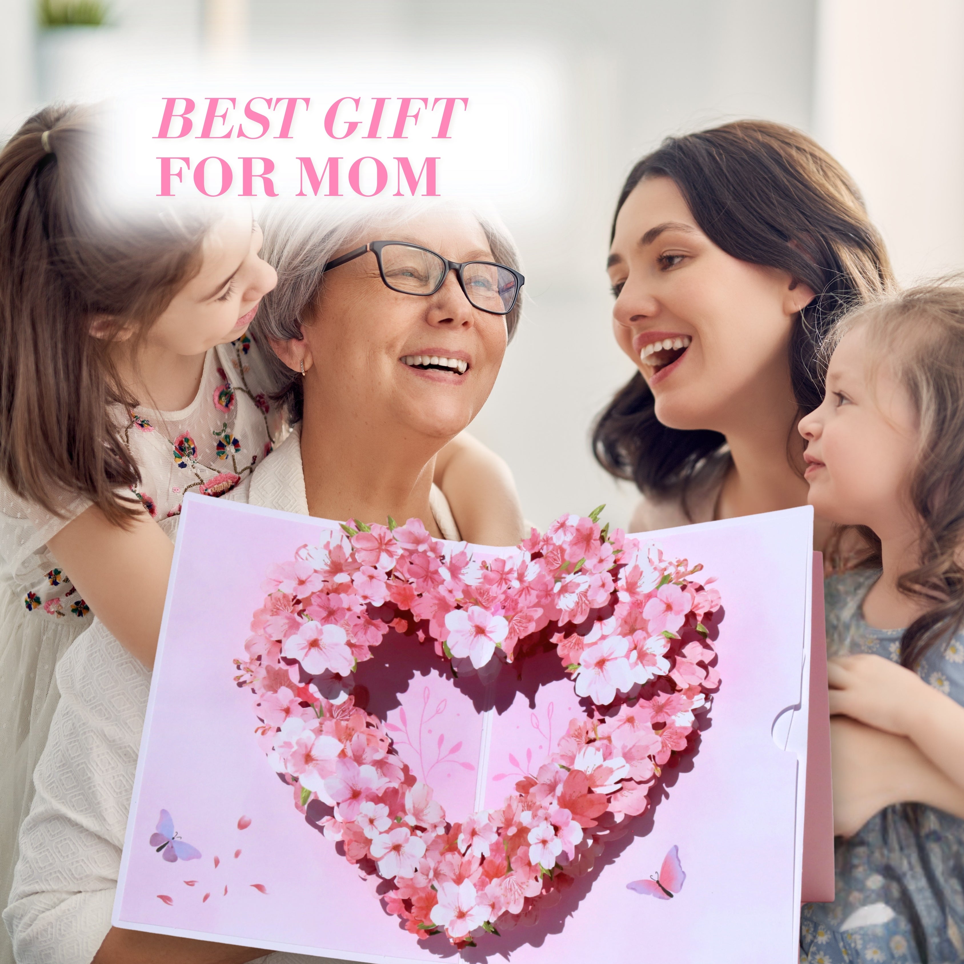 3D Heart-Shaped Flower Pop-Up Card – Intricate Laser-cut Florals Details Nuoerp