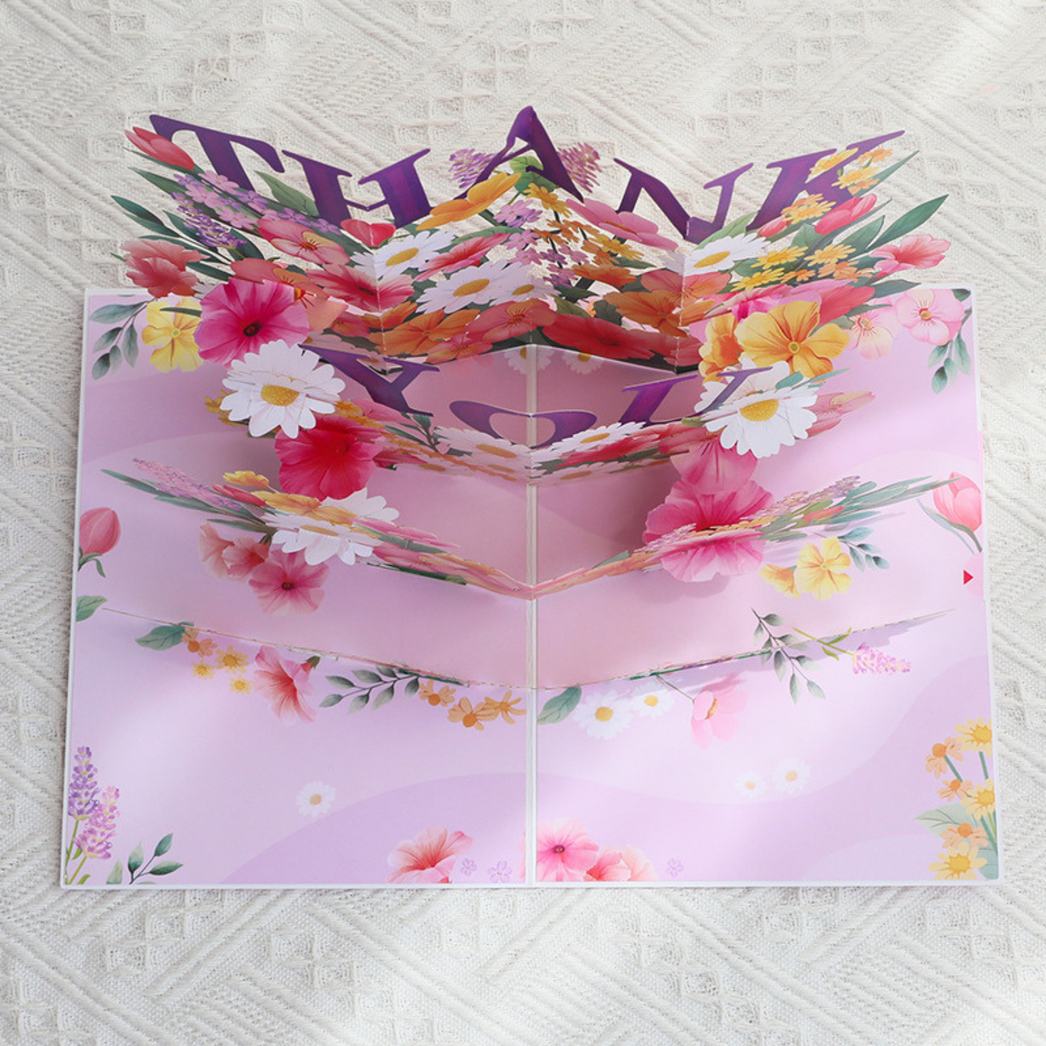 3D Pop-Up Flower Bouquet Card – Intricate Laser-cut Nuoerp