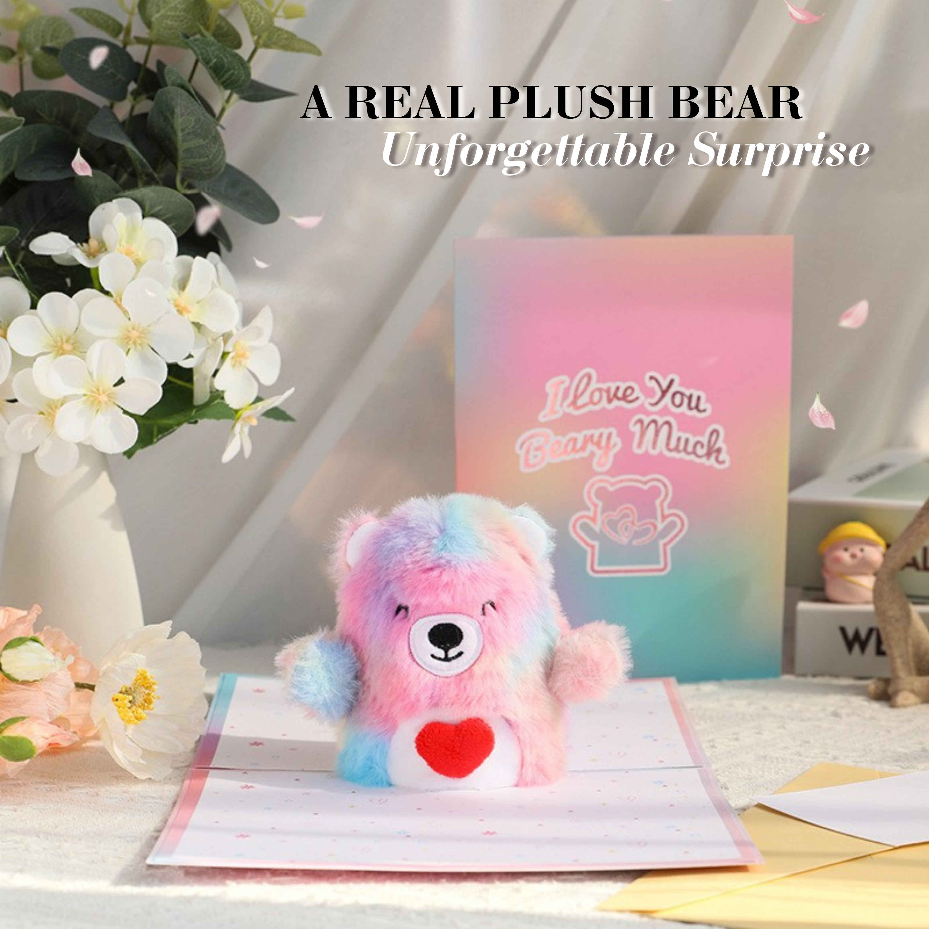 3D Pop-Up Bear – Intricate Paper Design with Envelope & Note Insert – All Occasion Surprise for Birthday, Anniversary, Mother's Day – Keepsake Gift by NUOERP Nuoerp