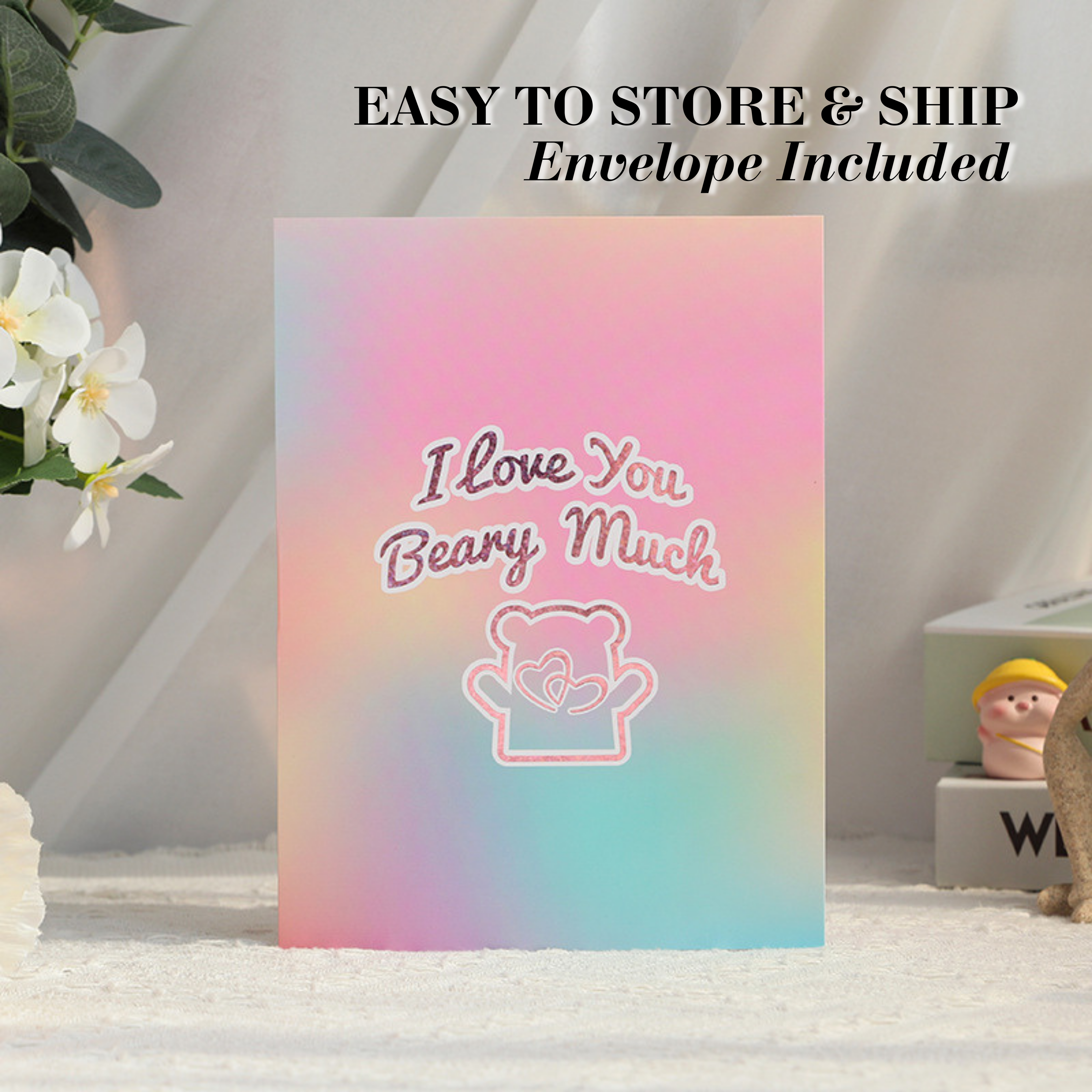 3D Pop-Up Bear – Intricate Paper Design with Envelope & Note Insert – All Occasion Surprise for Birthday, Anniversary, Mother's Day – Keepsake Gift by NUOERP Nuoerp