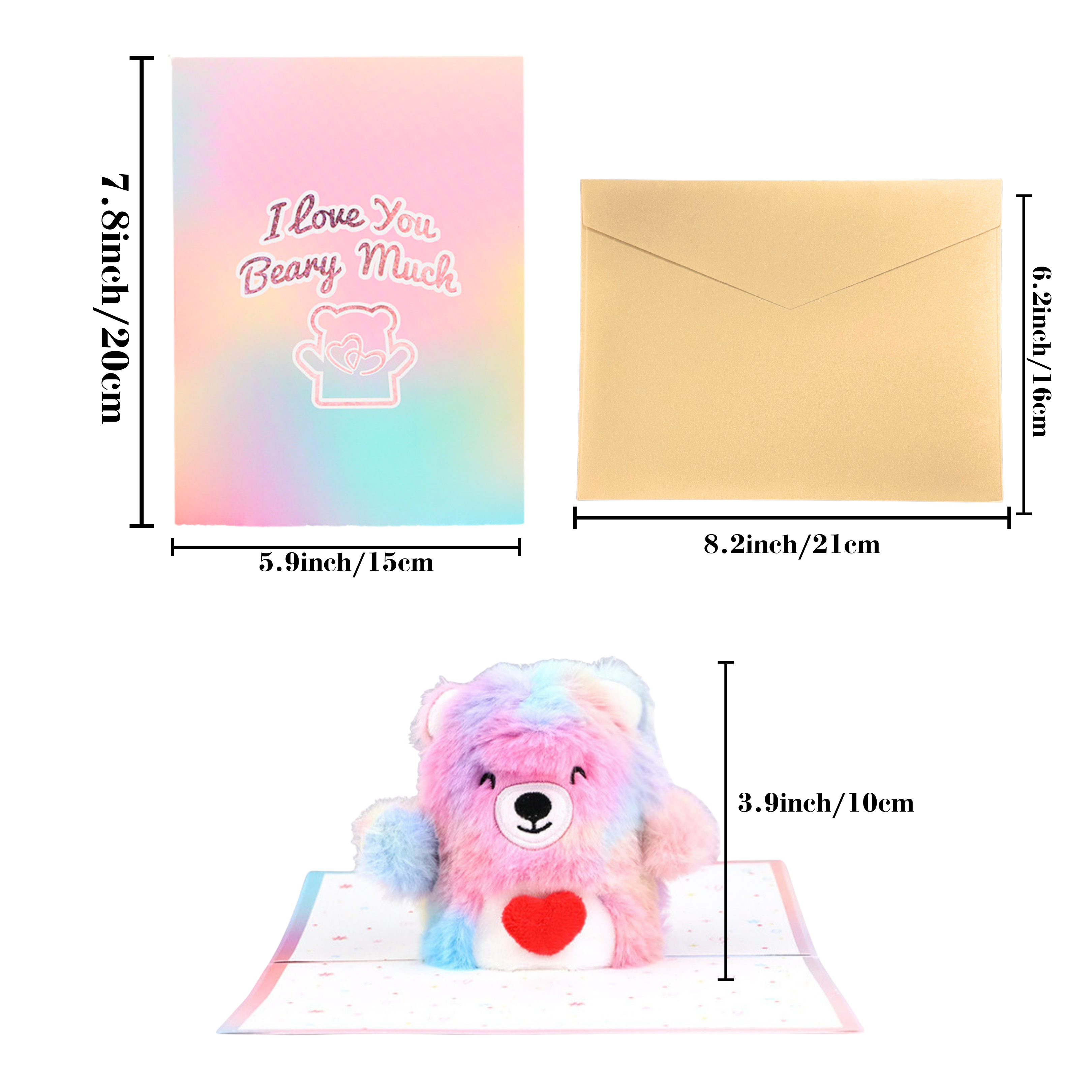 3D Pop-Up Bear – Intricate Paper Design with Envelope & Note Insert – All Occasion Surprise for Birthday, Anniversary, Mother's Day – Keepsake Gift by NUOERP Nuoerp