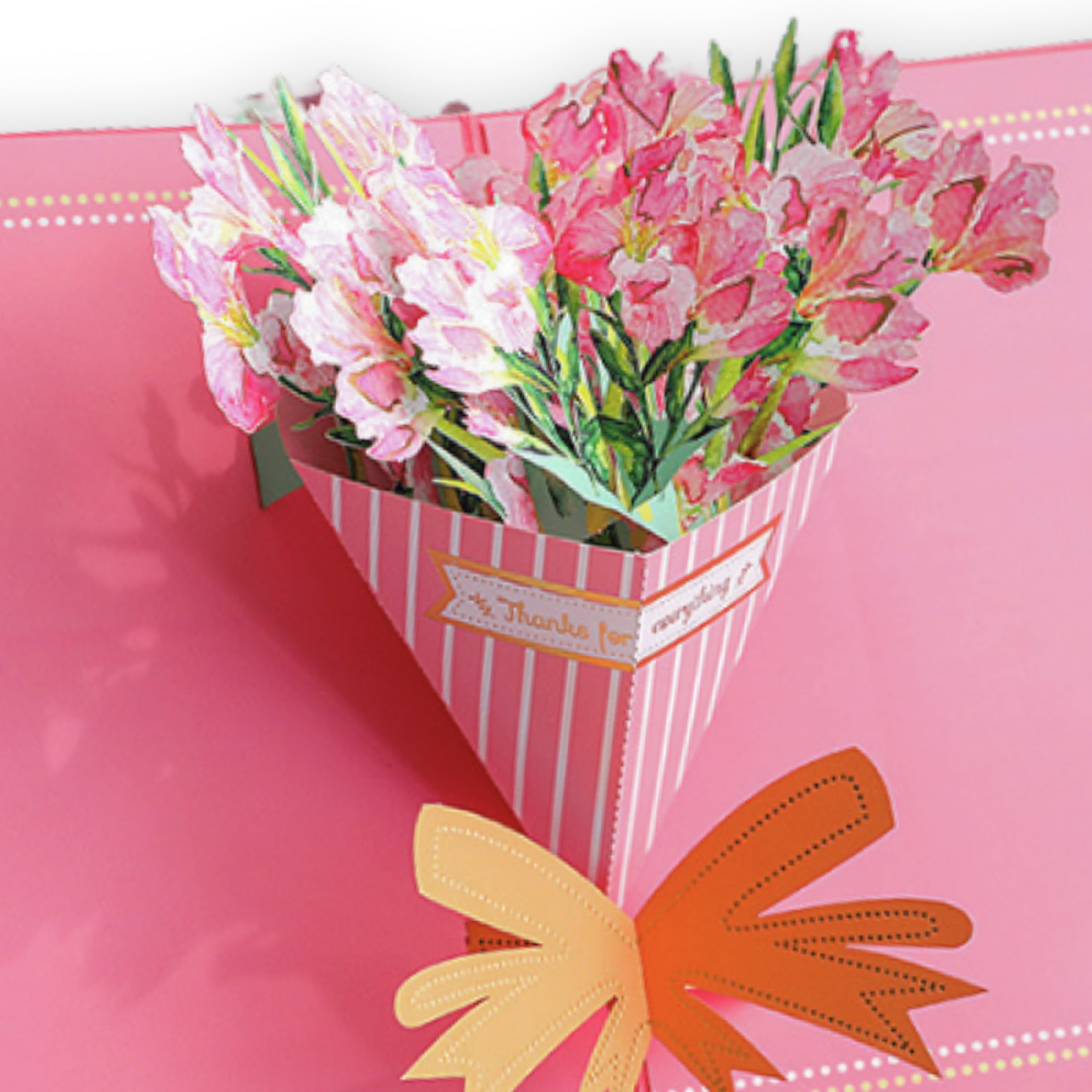 3D Pop-Up Flower Bouquet Card – Intricate Laser-cut Nuoerp