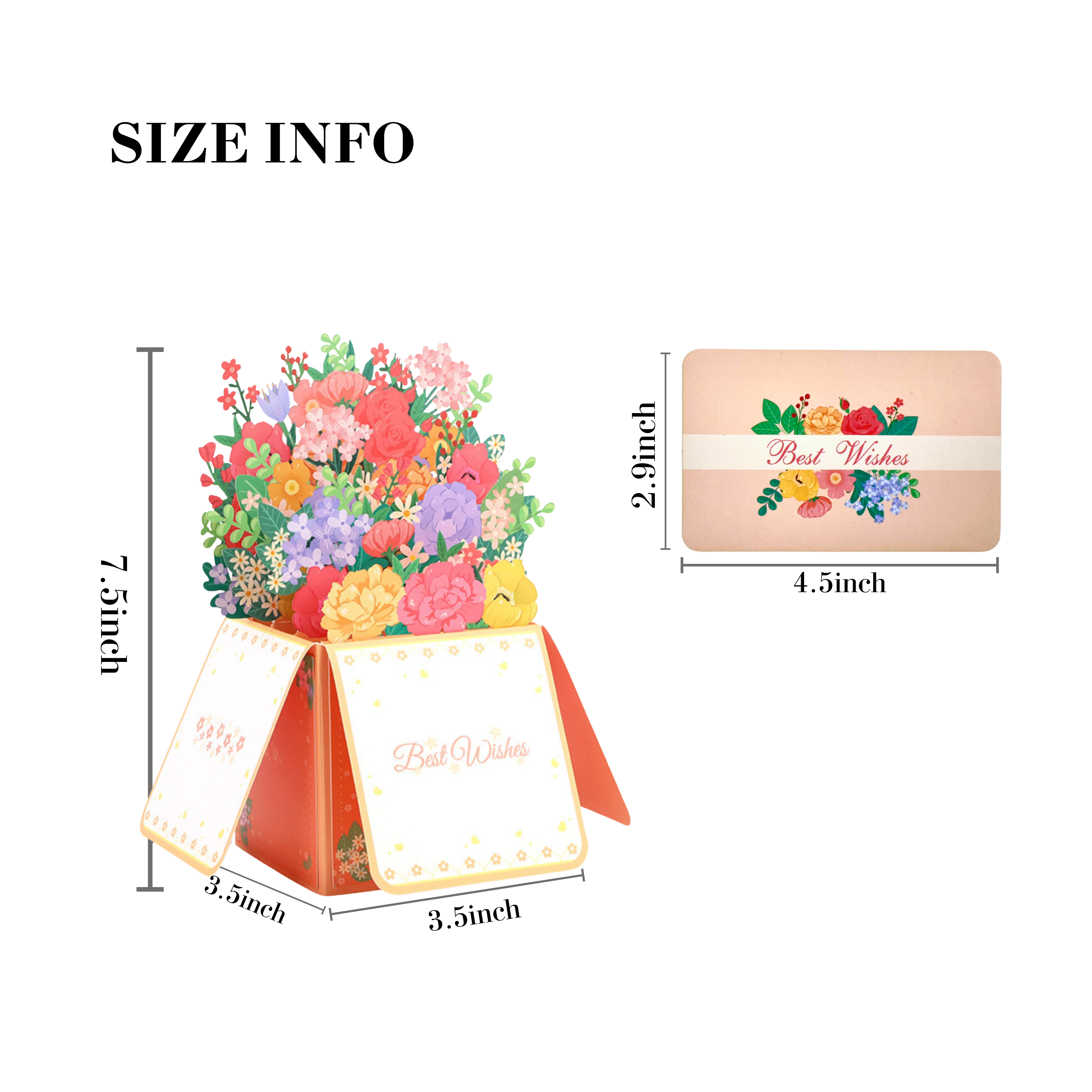 3D Pop-Up Flower Bouquet Gift Box Card – Intricate Laser-cut ‘Floral Arrangement’ Design Nuoerp