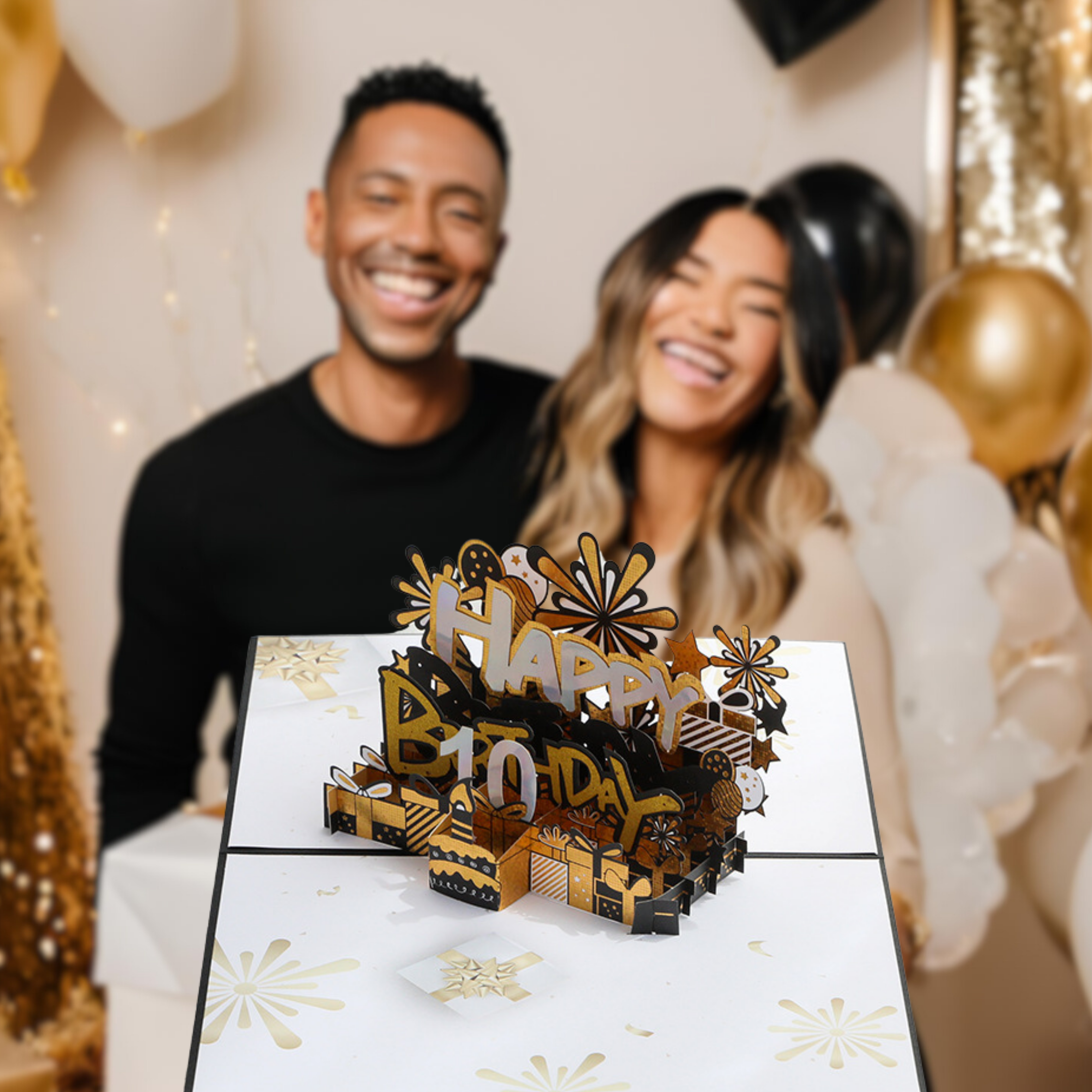 NUOERP INC 3D Pop-Up Birthday Card with Customizable Voice Recording Nuoerp