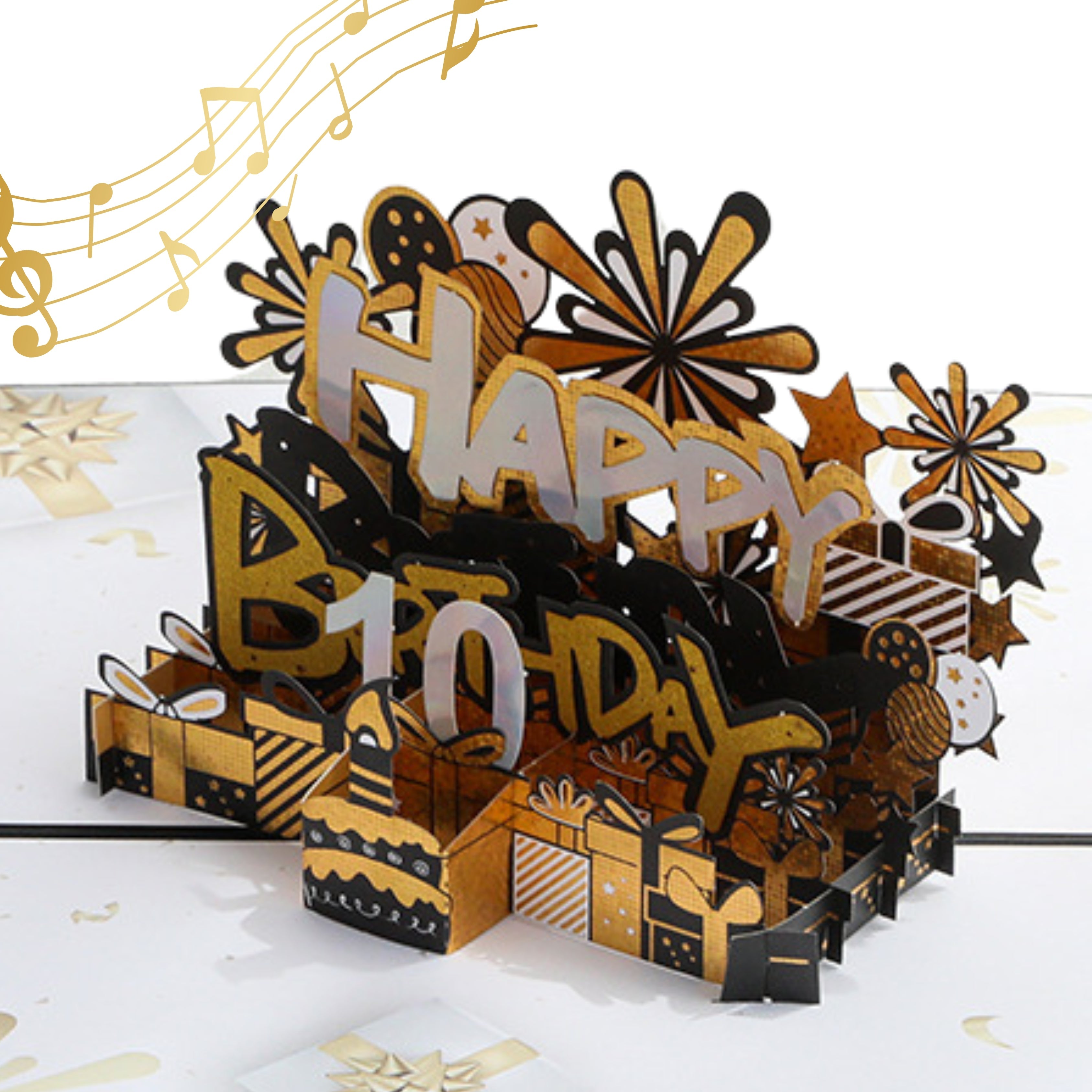 NUOERP INC 3D Pop-Up Birthday Card with Customizable Voice Recording Nuoerp
