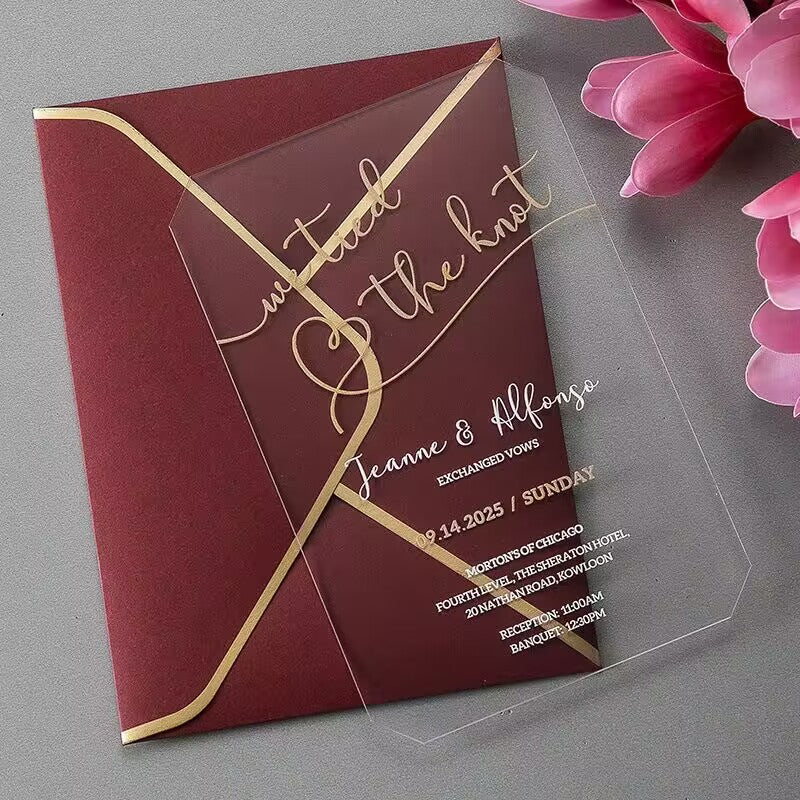 Wedding Invitation - Clear Acrylic Card