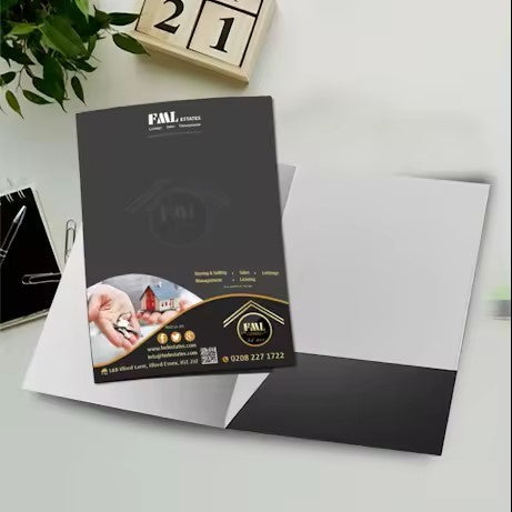 A4 Size Brochure Jackets File Advertising 2 Pocket Presentation Folder