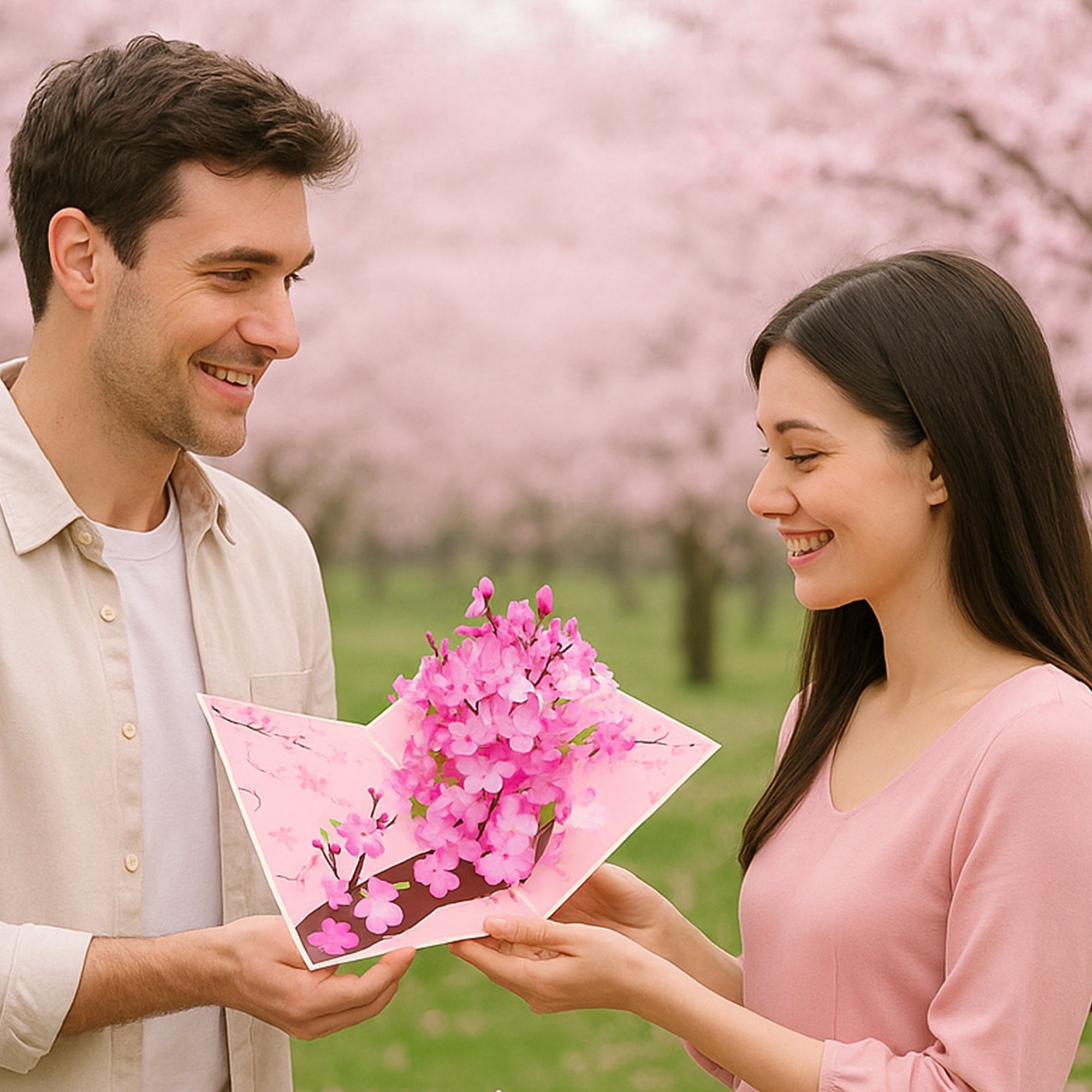 3D Sakura Cherry Blossom Pop-Up – Intricate Laser-Cut Design with Envelope – All Occasion Greeting for Birthday, Anniversary, Thank You – Elegant Spring Keepsake Gift by NUOERP Nuoerp