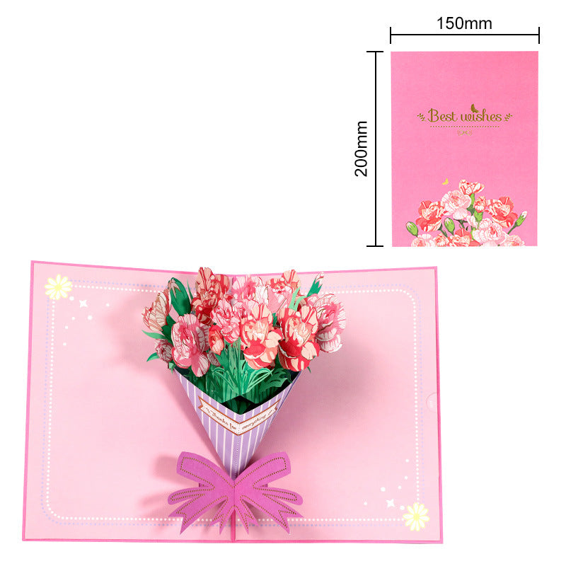 3D Greeting pop up card, happy birthday wedding, mother’s day, valentines day