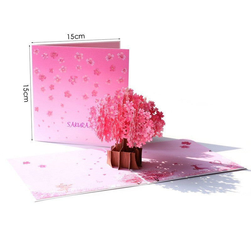 3D Greeting Pop-Up Card - Flower Shop and Florist Kiosk