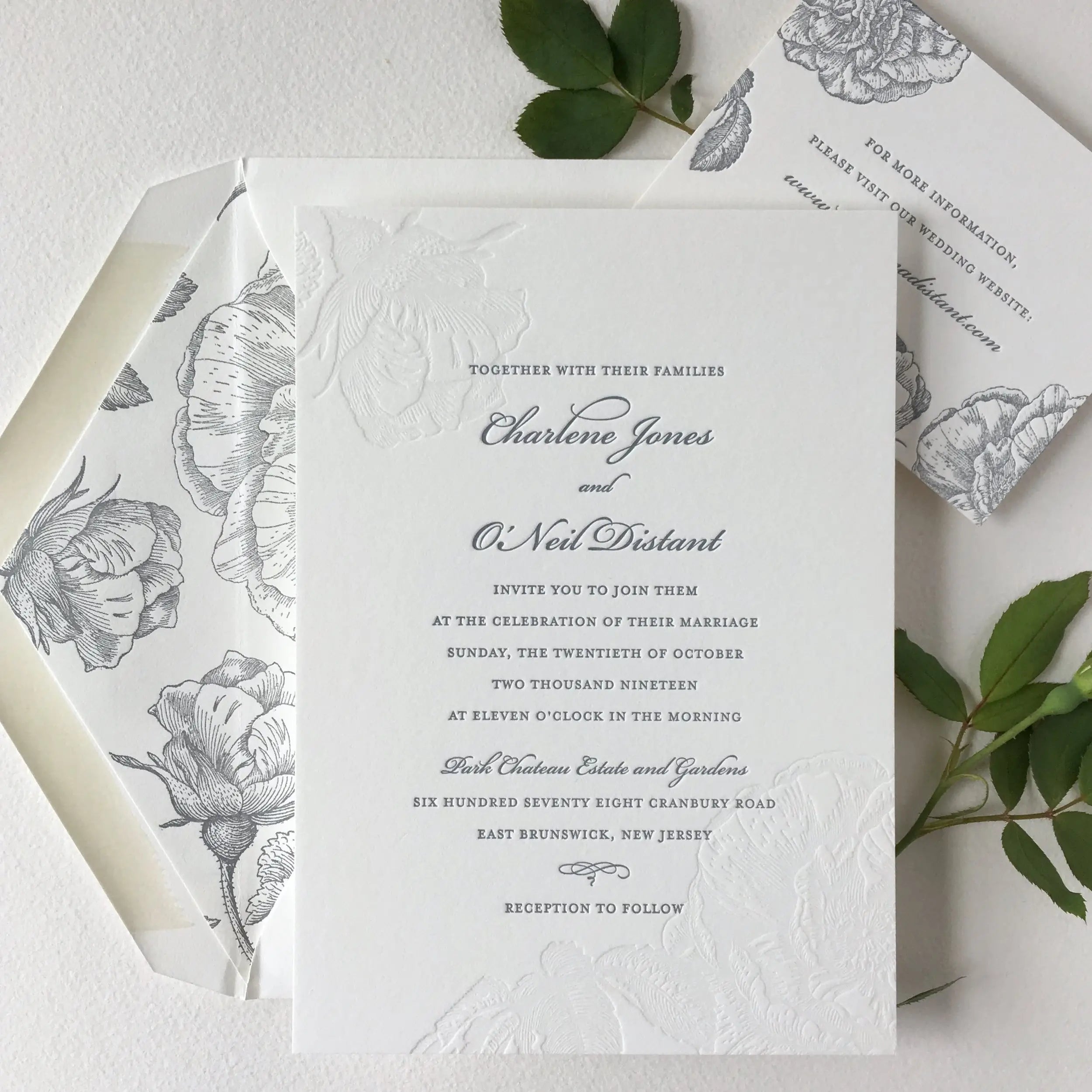 Custom Wedding Invitations: Black Ink