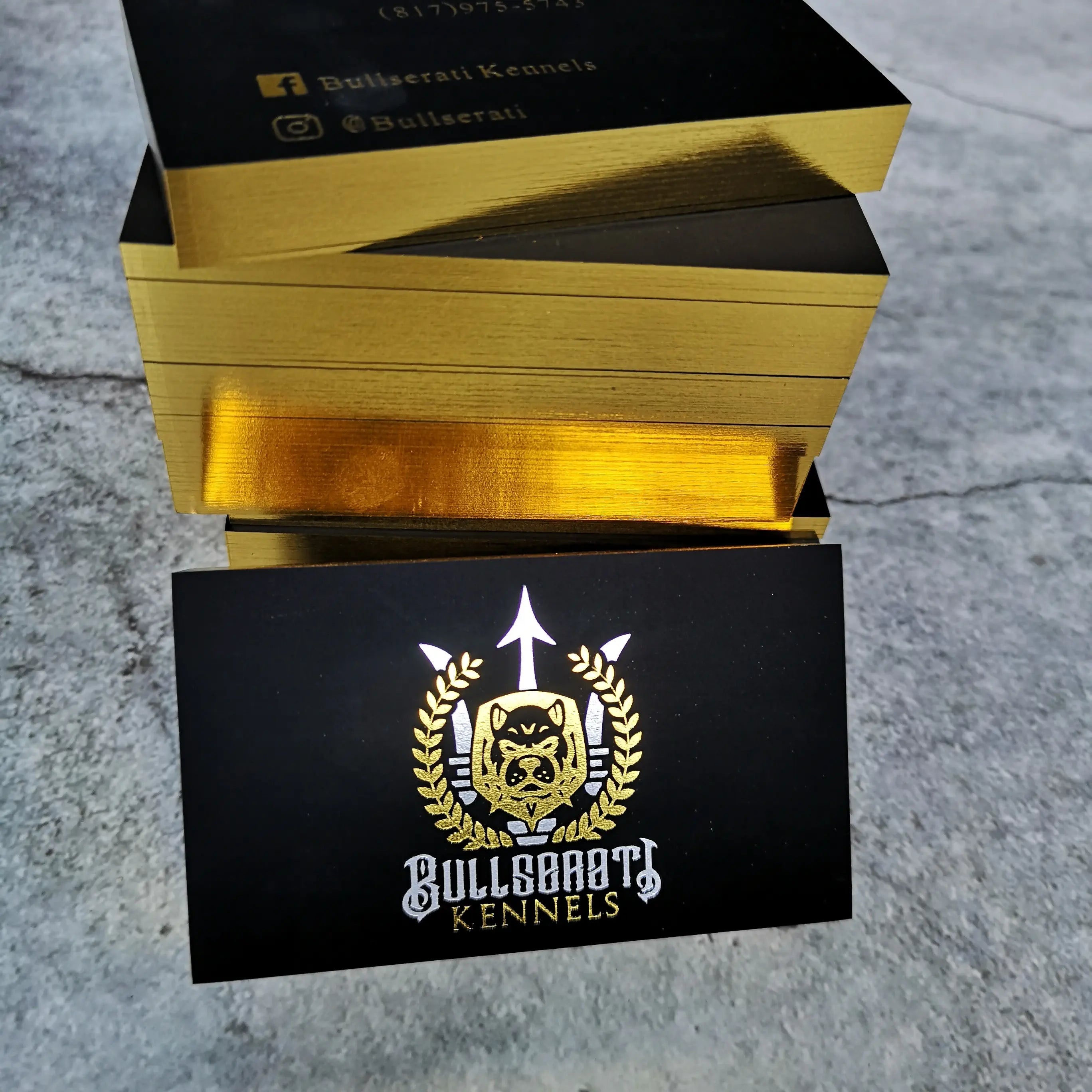 Luxury Edge Gold Foil Card Colored Edge Business Card