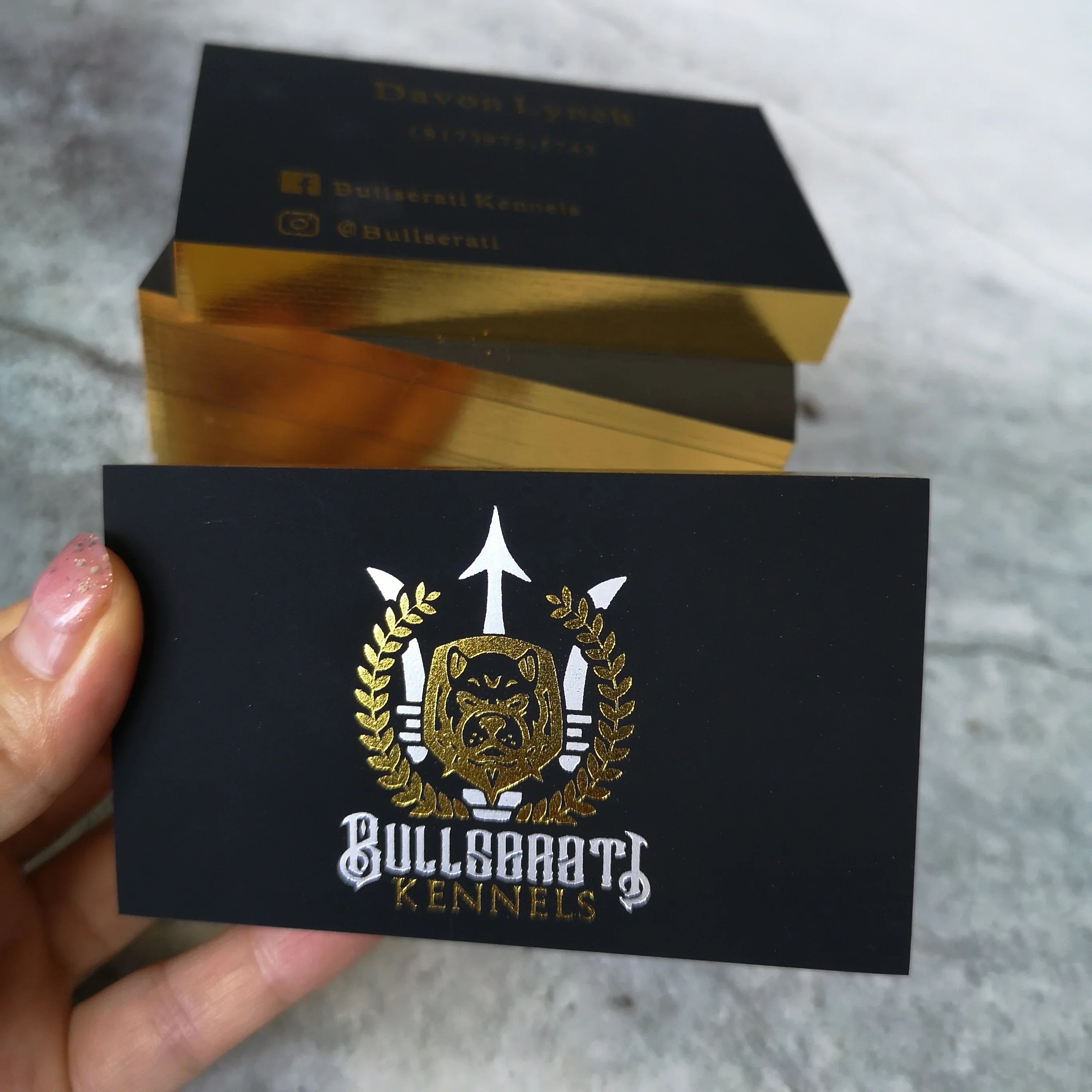 Luxury Edge Gold Foil Card Colored Edge Business Card