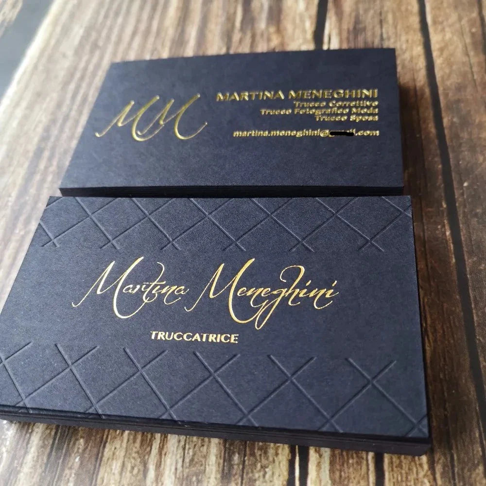 Custom business cards printing embossed hot foil stamping printing