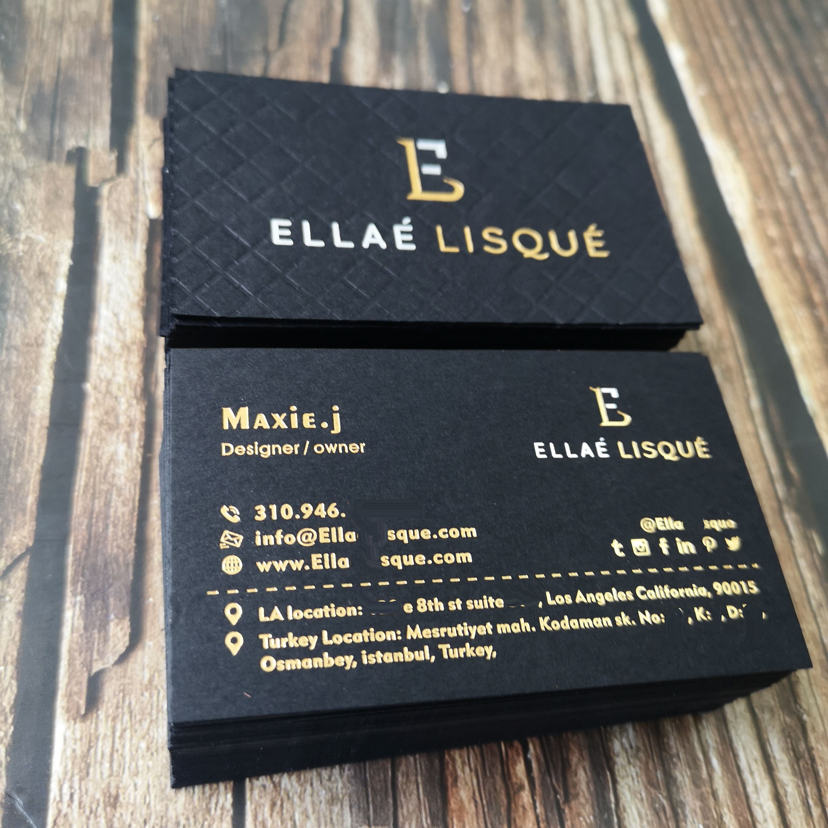 Custom business cards printing embossed hot foil stamping printing