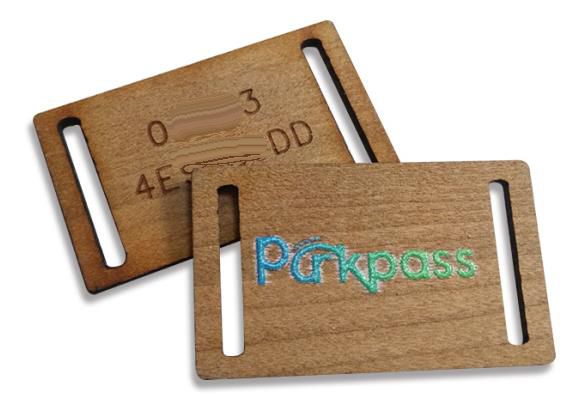 Wood Business Cards, Multicolored